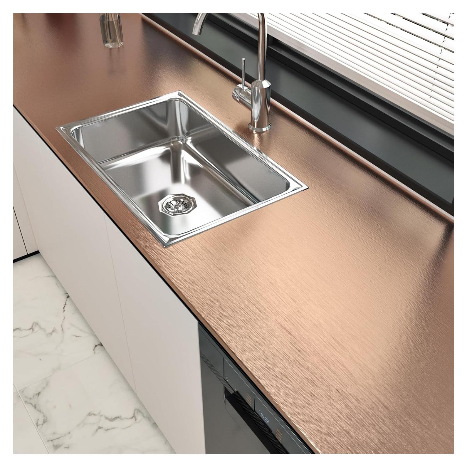 Papel Contacto Metálico Dorado Claro Wallercity 40.1x600.8cm