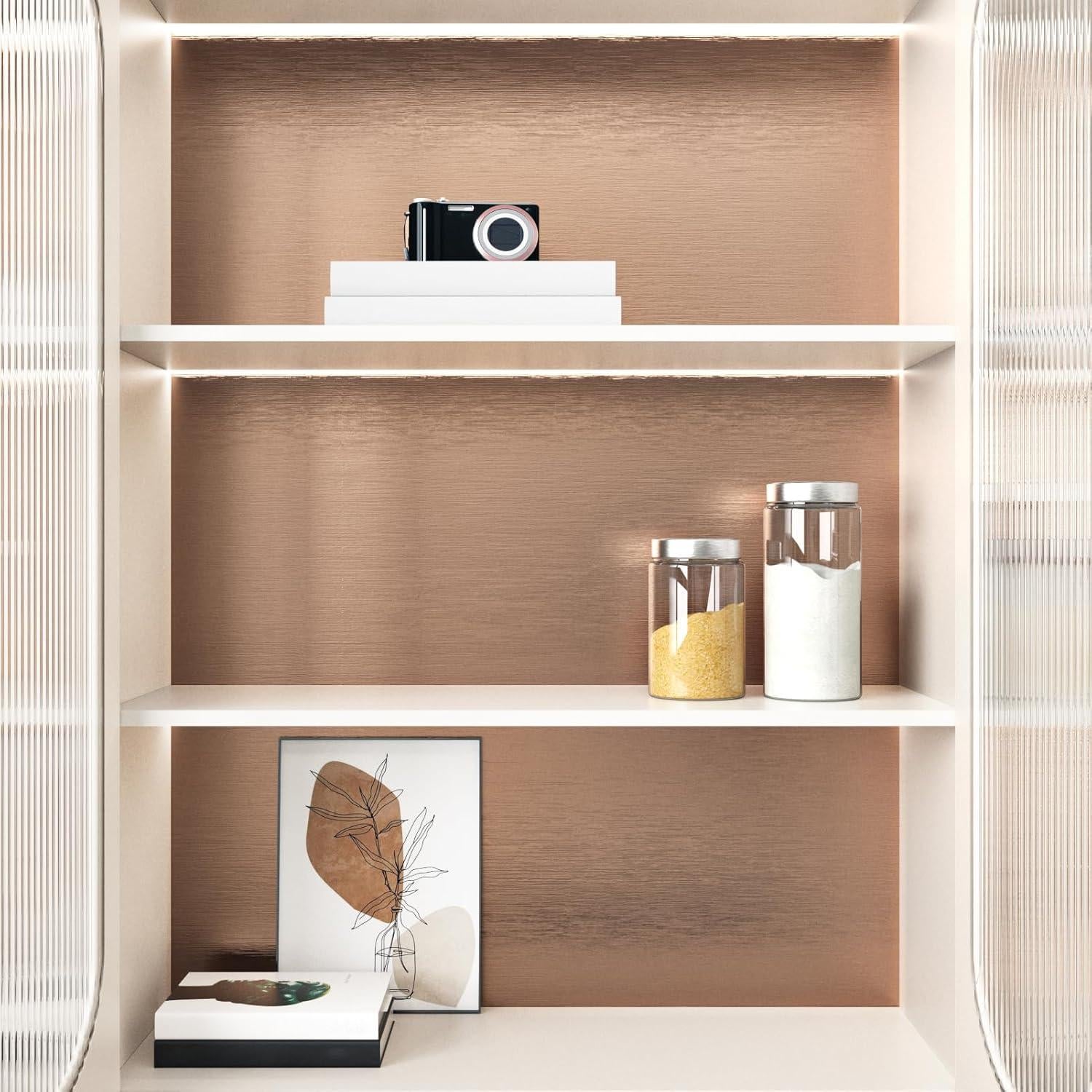 Papel Contacto Metálico Dorado Claro Wallercity 40.1x600.8cm