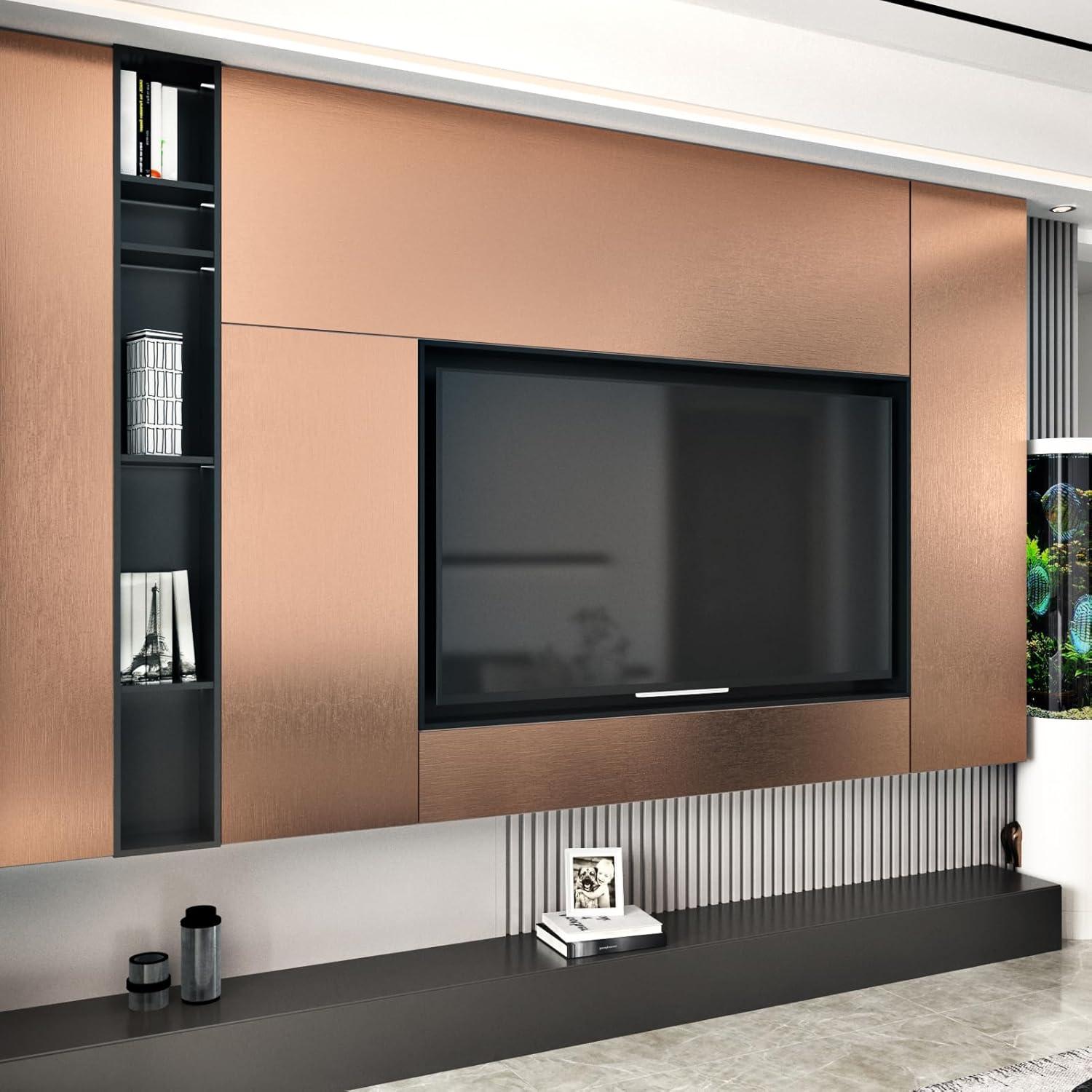 Papel Contacto Metálico Dorado Claro Wallercity 40.1x600.8cm