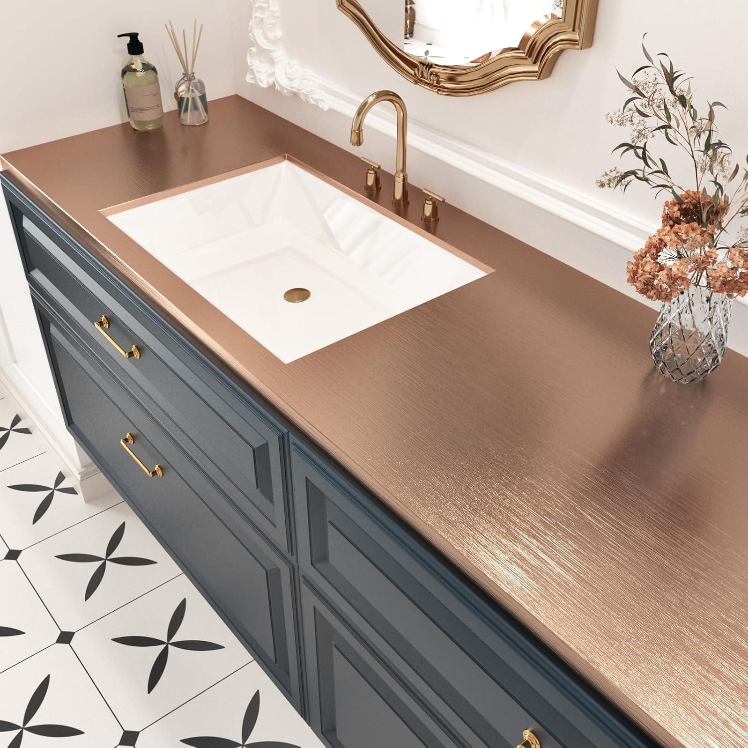 Papel Contacto Metálico Dorado Claro Wallercity 40.1x600.8cm