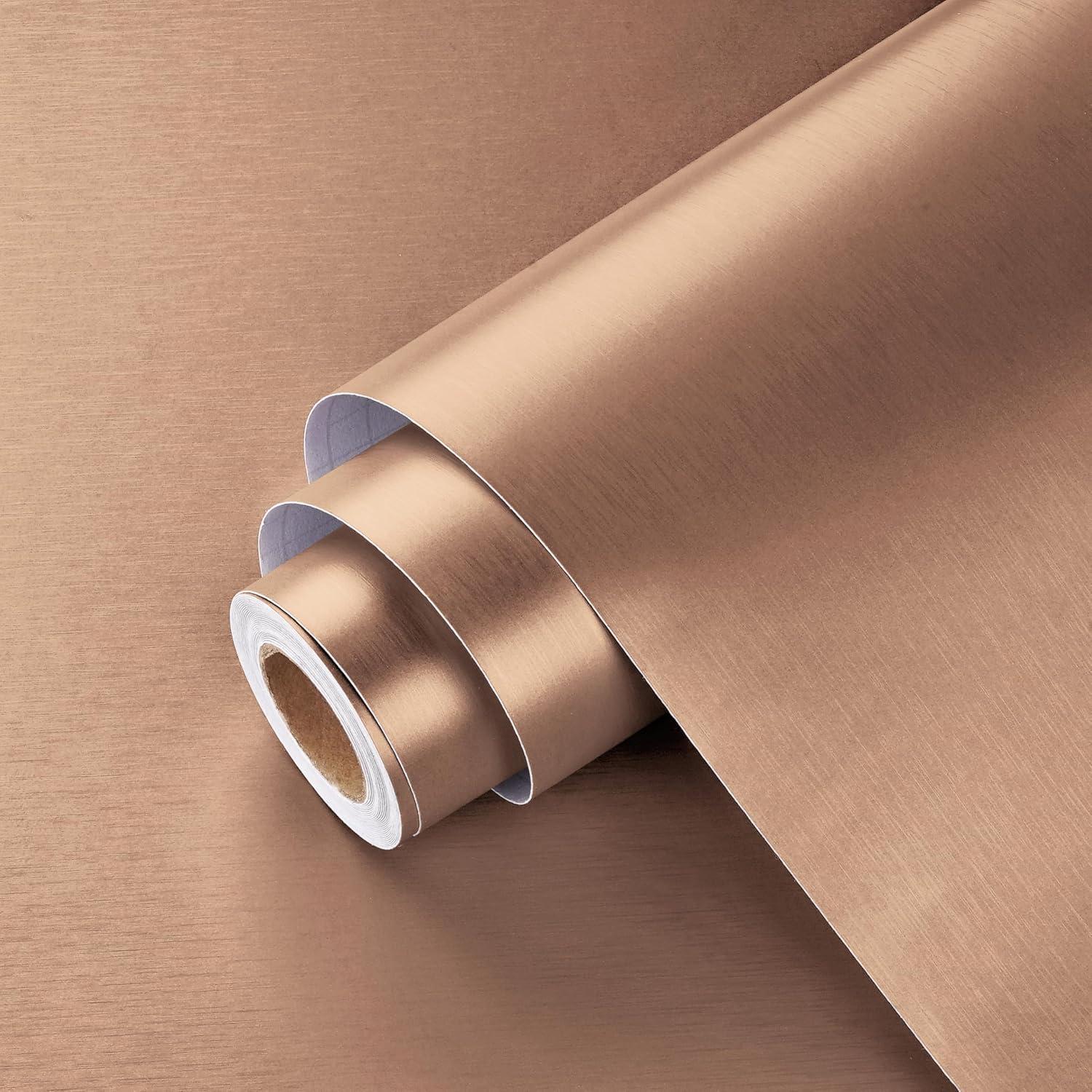 Papel Contacto Metálico Dorado Claro Wallercity 40.1x600.8cm