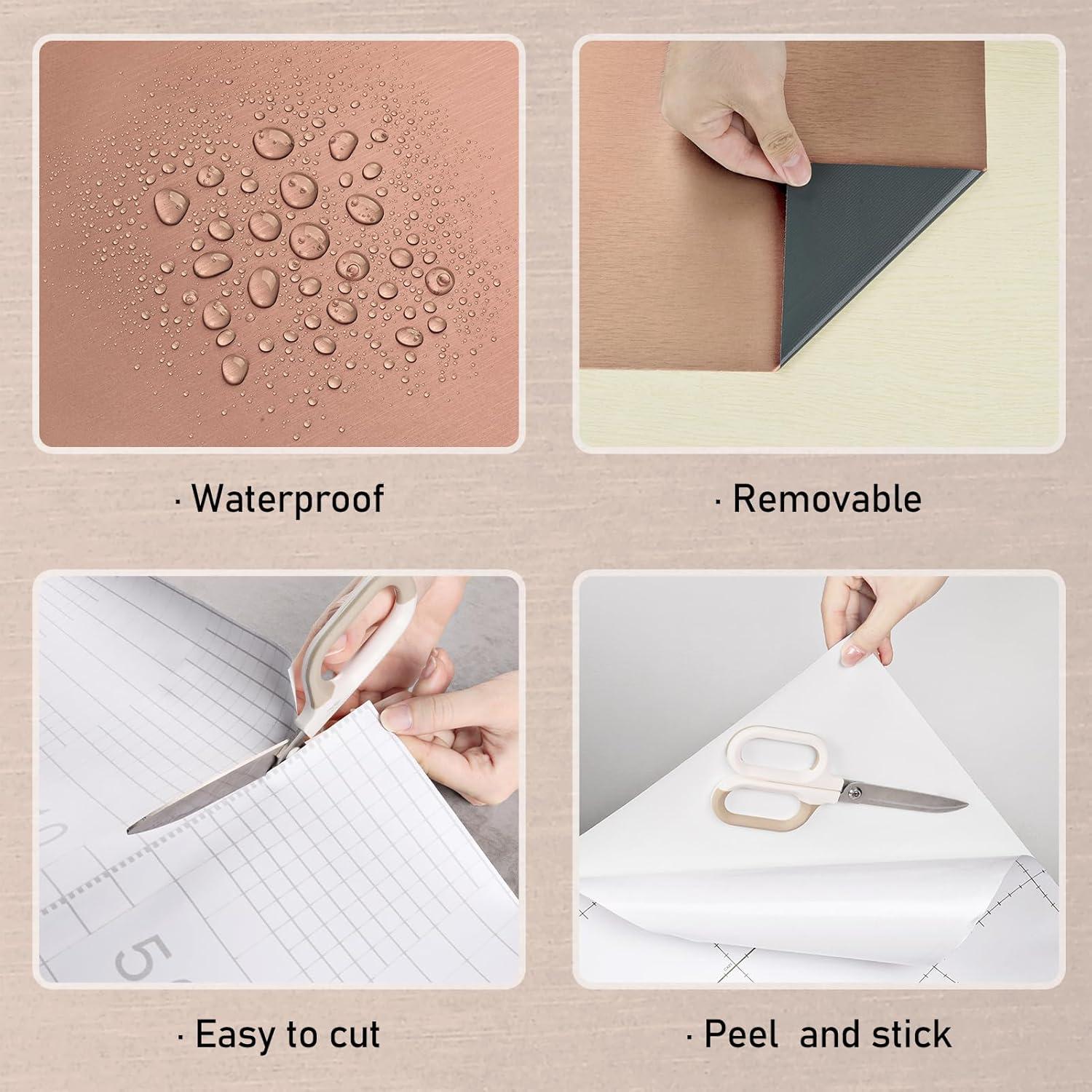 Papel Contacto Metálico Dorado Claro Wallercity 40.1x600.8cm