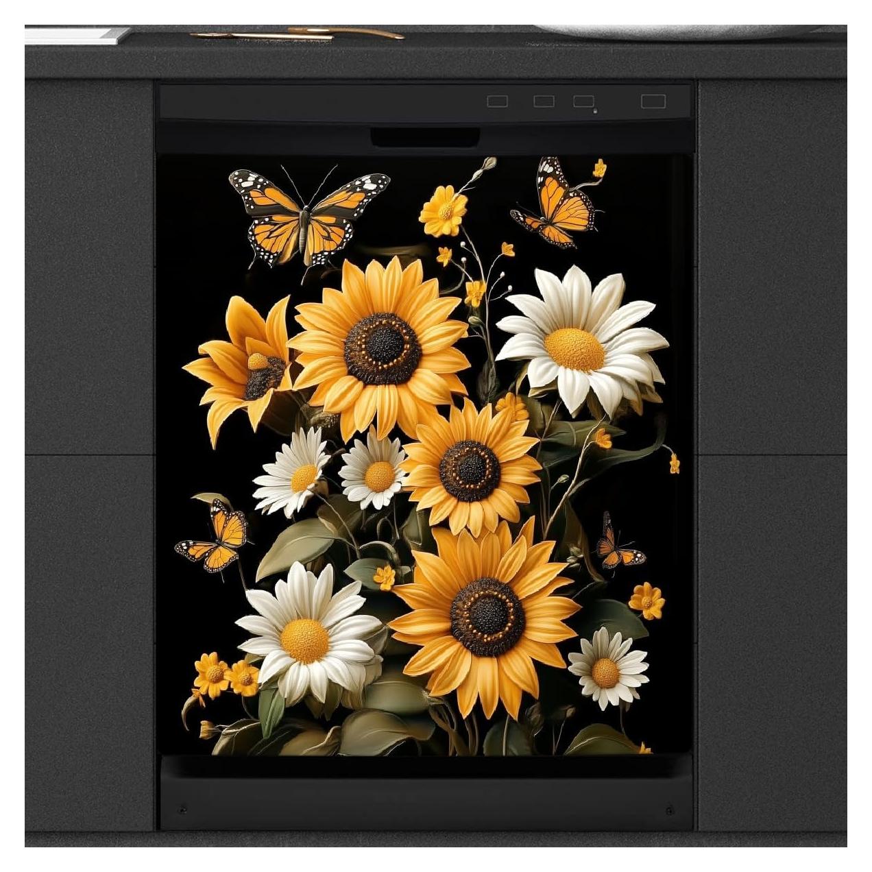 Cubierta Magnética para Lavavajillas Helhappy 66x58 cm Floral