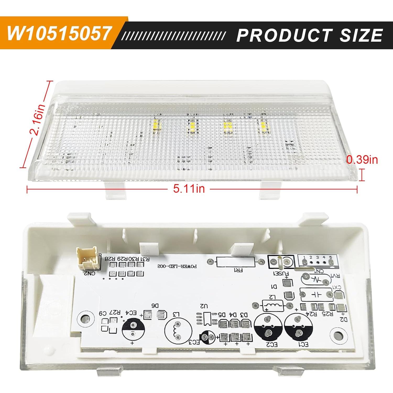 Luz LED para Refrigerador Popbee W10515057 Compatible Whirlpool