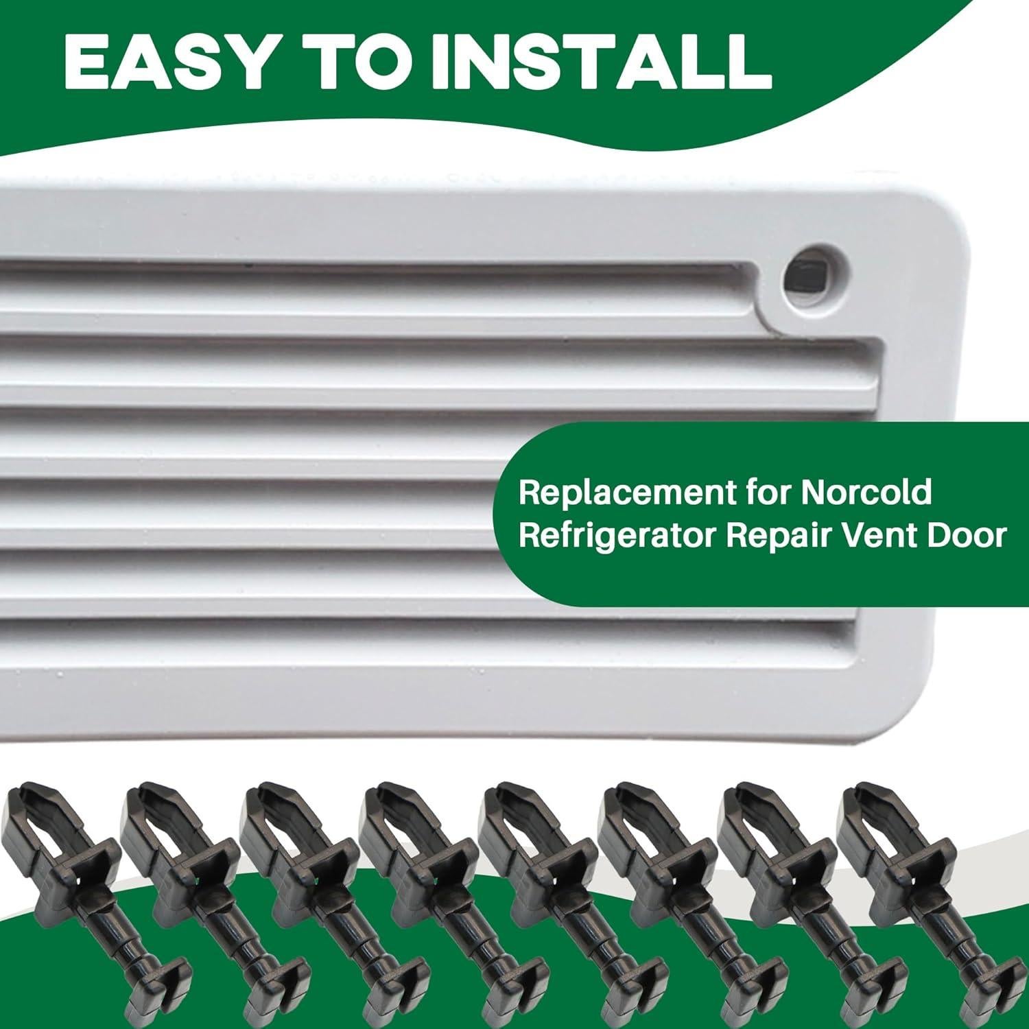 Clips de Ventilación para Refrigerador RV Terixe 617772 - Paquete de 8