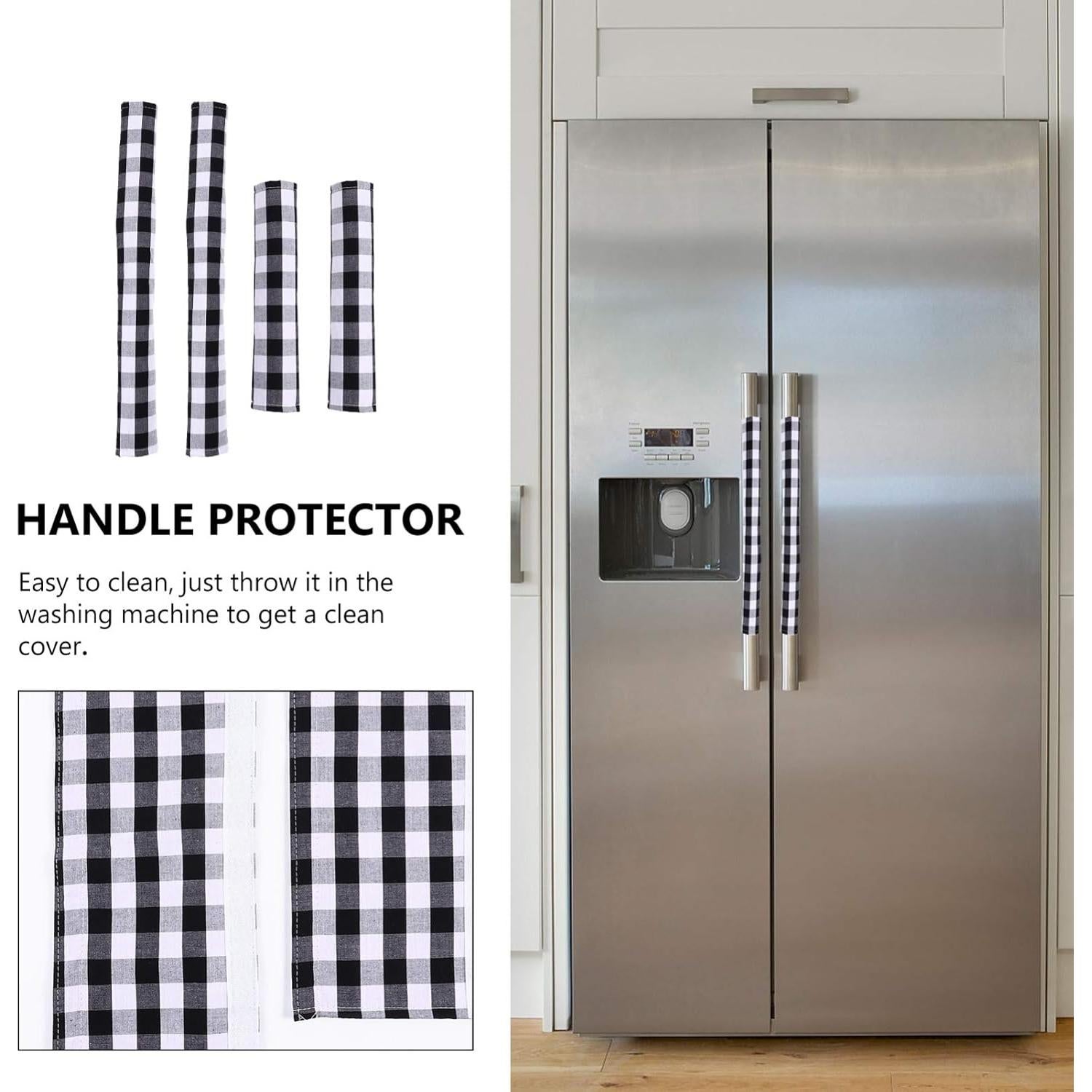 Cubiertas de Mango de Puerta de Refrigerador SOLUSTRE 4 Pcs Clásico