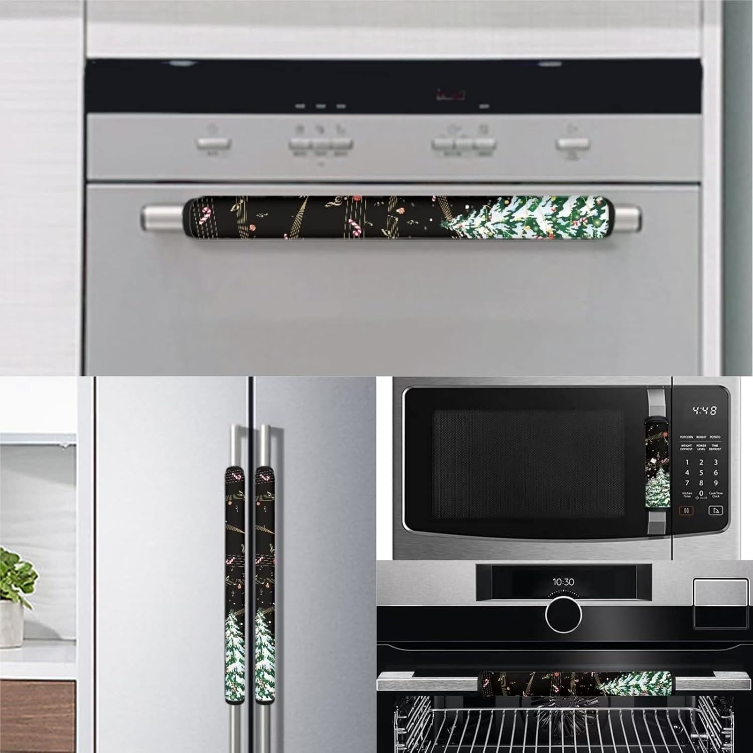 Cubiertas de Manijas de Refrigerador Biyejit - Juego de 6, Navidad