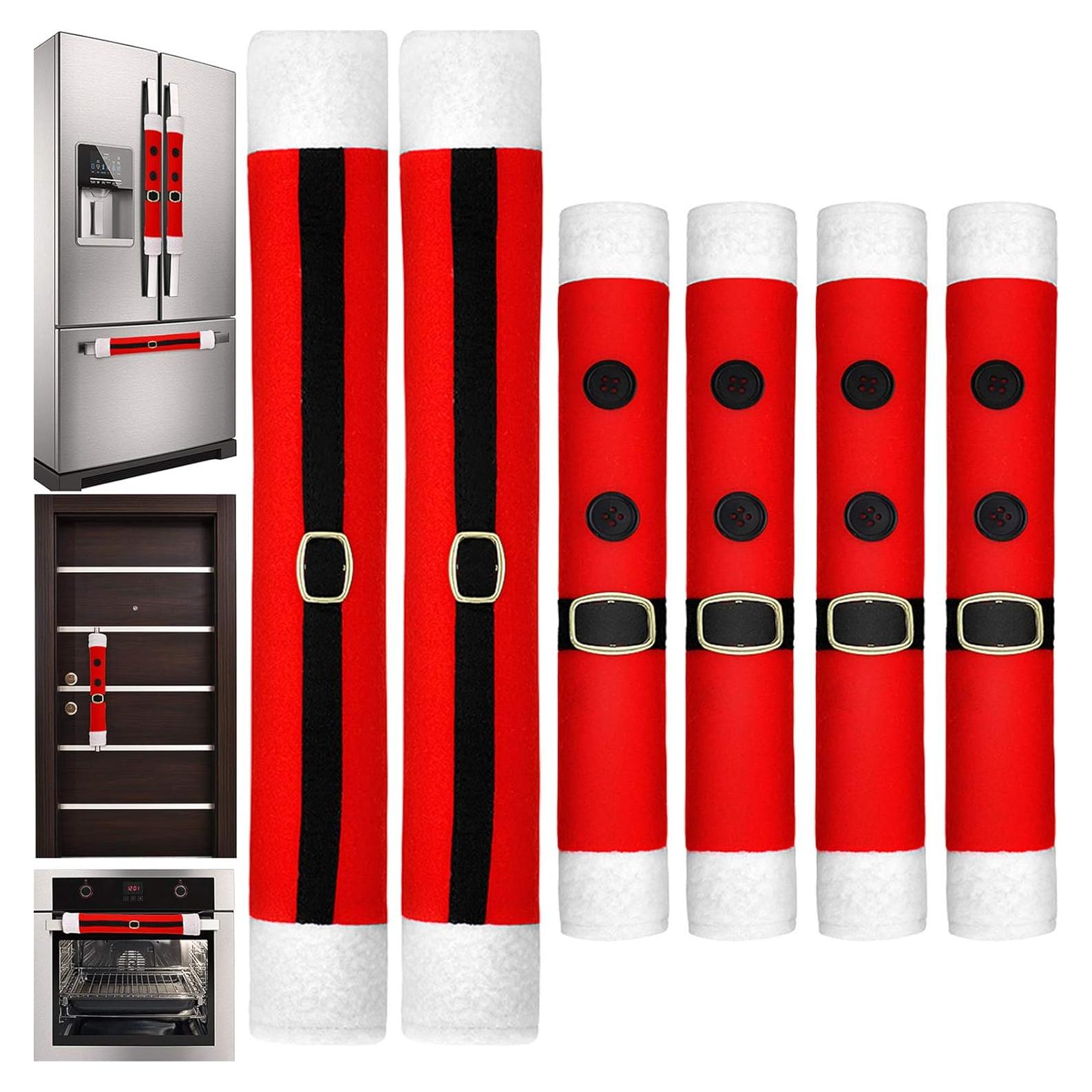 6 Fundas para Manijas de Refrigerador Boao Navidad Cinturones