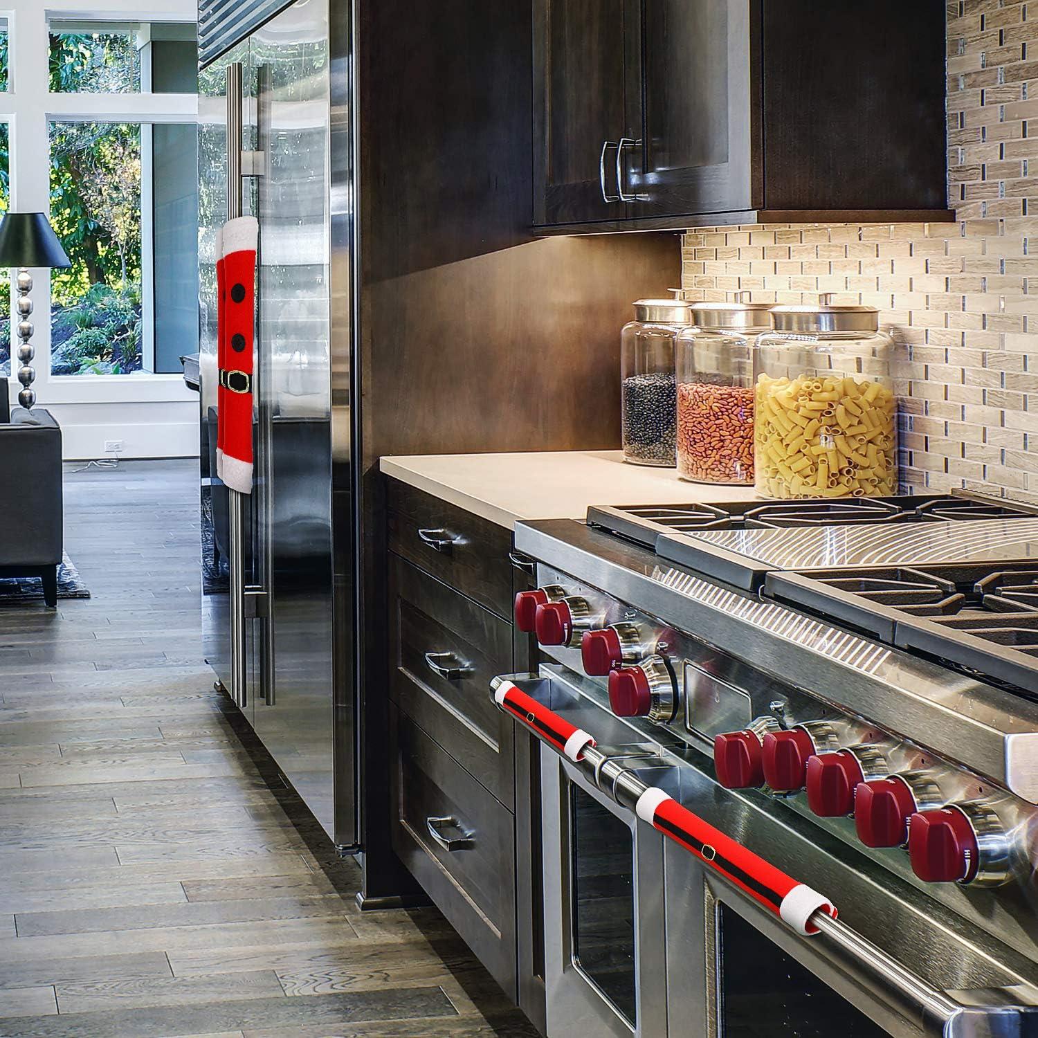 6 Fundas para Manijas de Refrigerador Boao Navidad Cinturones