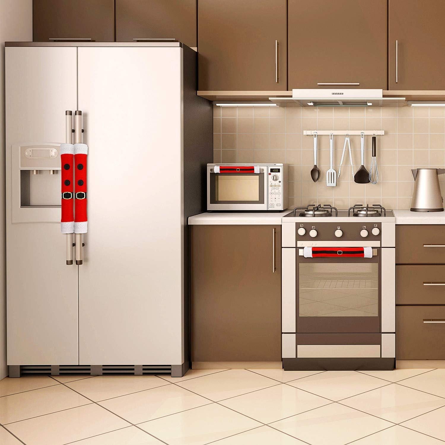 6 Fundas para Manijas de Refrigerador Boao Navidad Cinturones