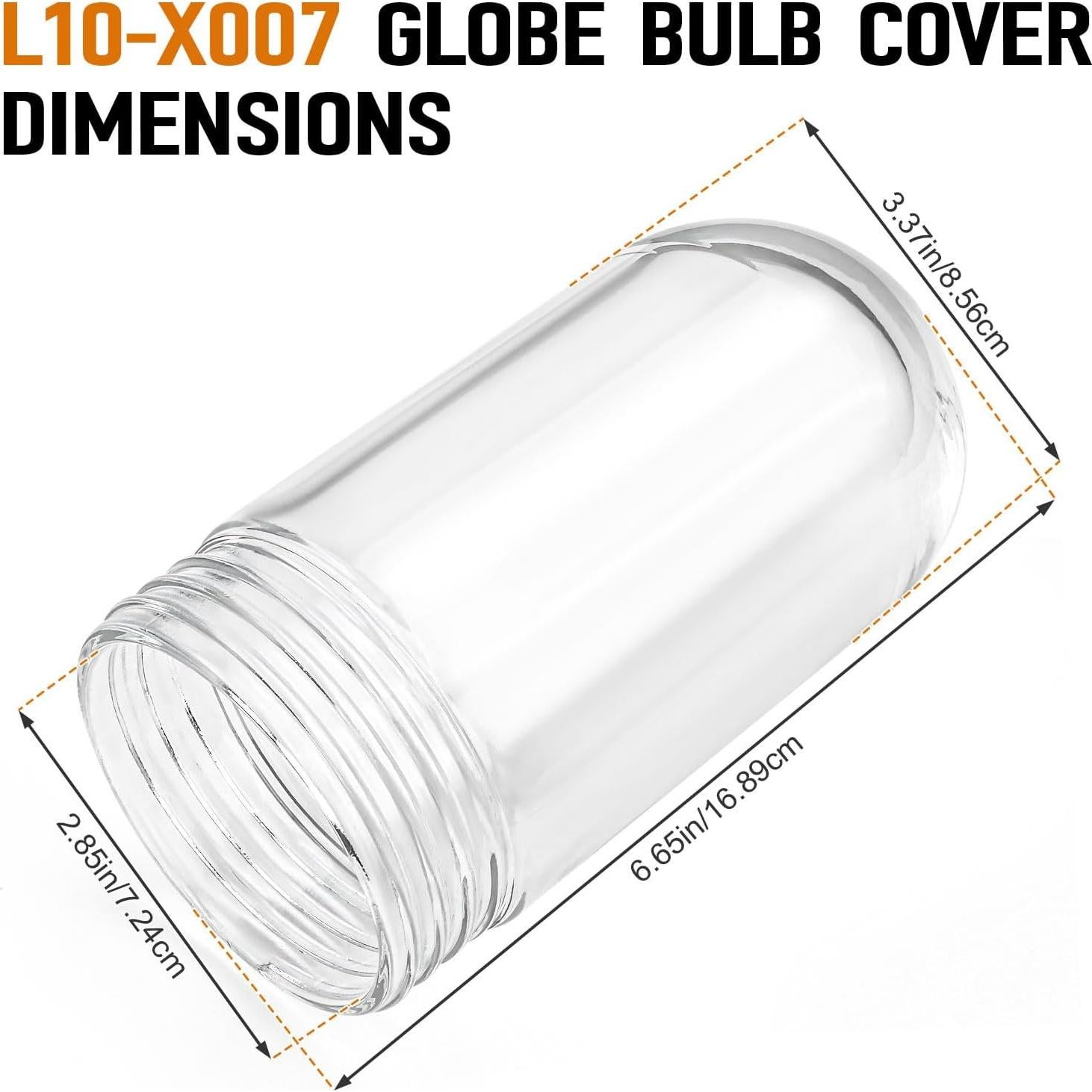 Cubierta de bombilla de vidrio ERETOW L10-X007 a prueba de roturas