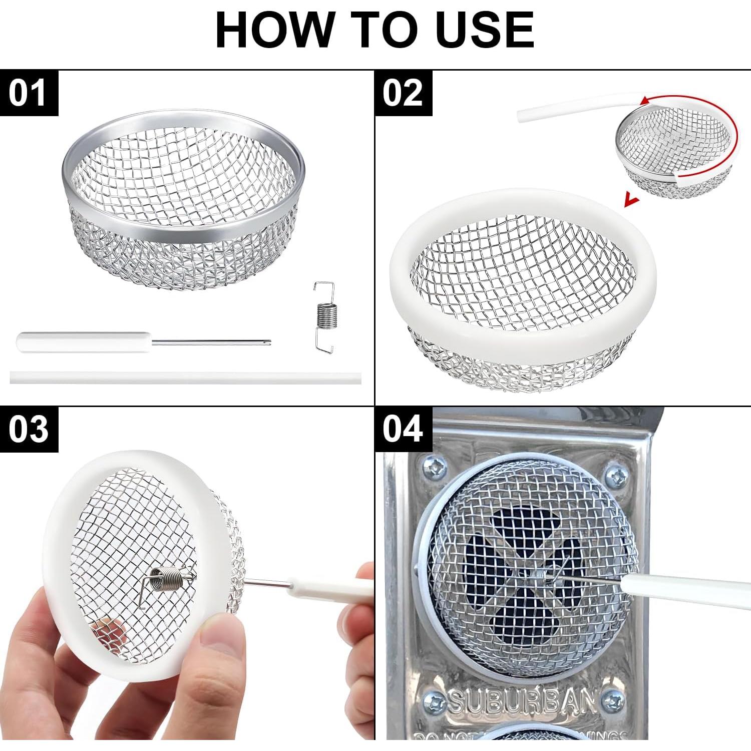 Cubierta de Ventilación de Horno Donext, Paquete de 2, Acero Inoxidable