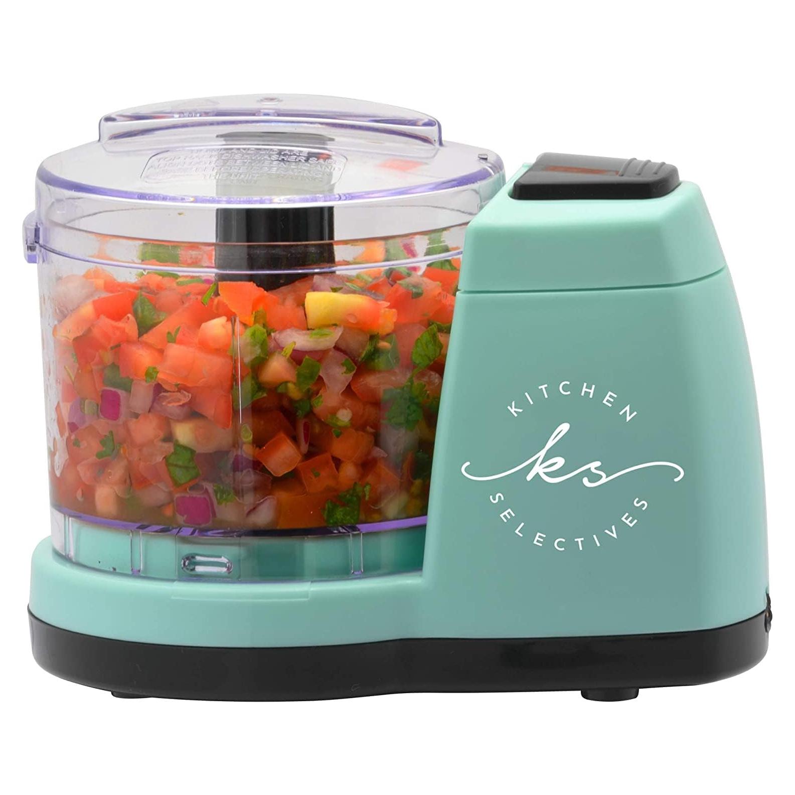 Mini Picadora Eléctrica Kitchen Selectives 1.5 Tazas Verde Menta