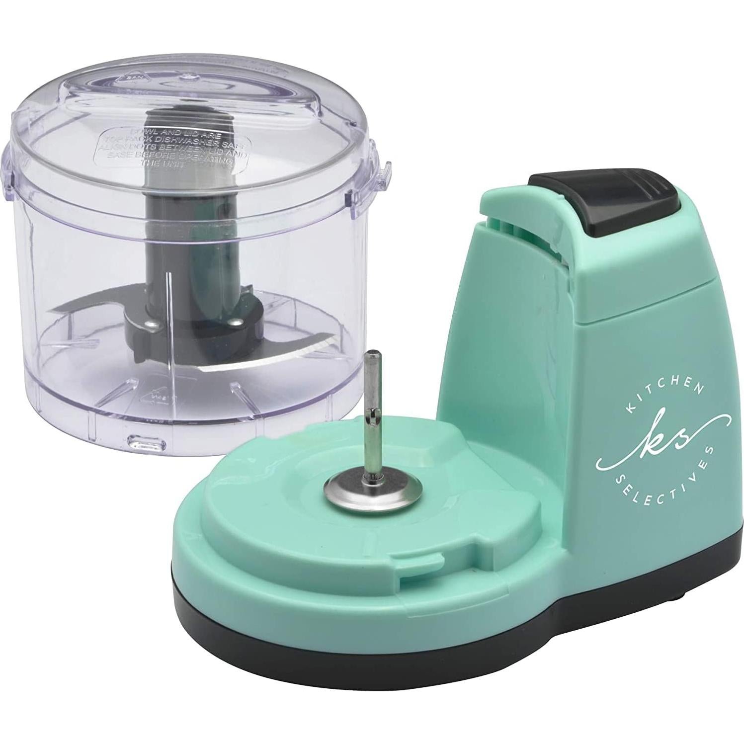 Mini Picadora Eléctrica Kitchen Selectives 1.5 Tazas Verde Menta