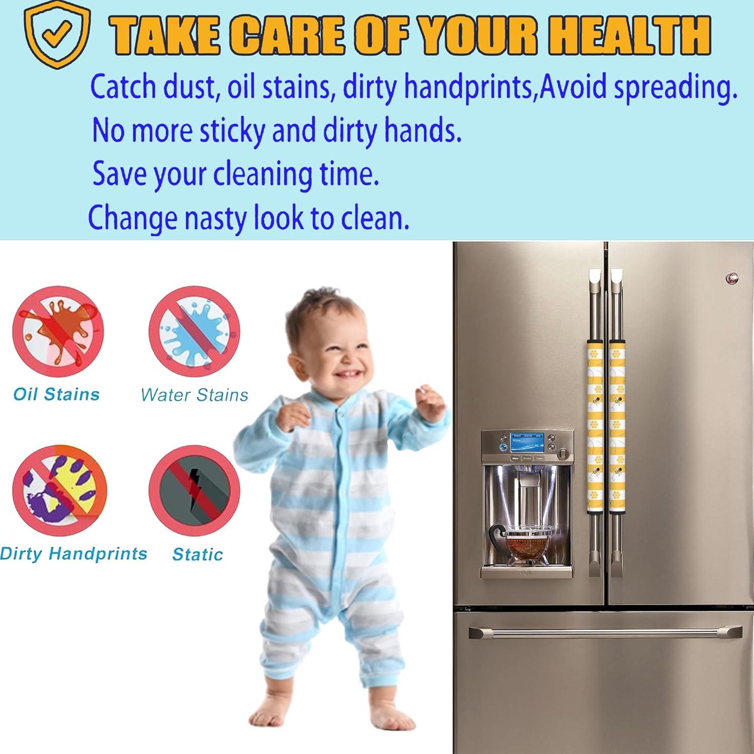 Cubiertas de Manijas de Refrigerador Bueutvel 4 Piezas 40x14 cm