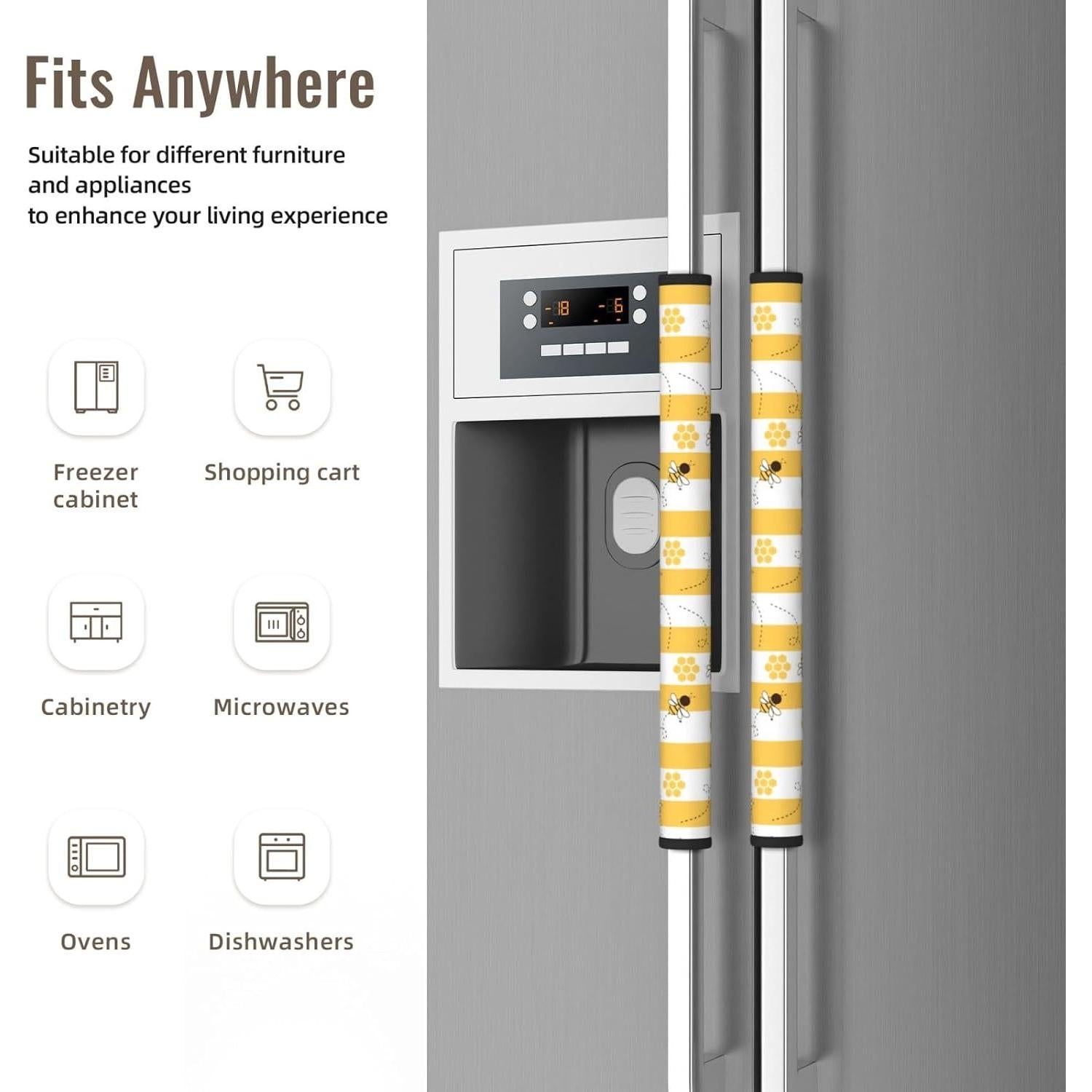 Cubiertas de Manijas de Refrigerador Bueutvel 4 Piezas 40x14 cm