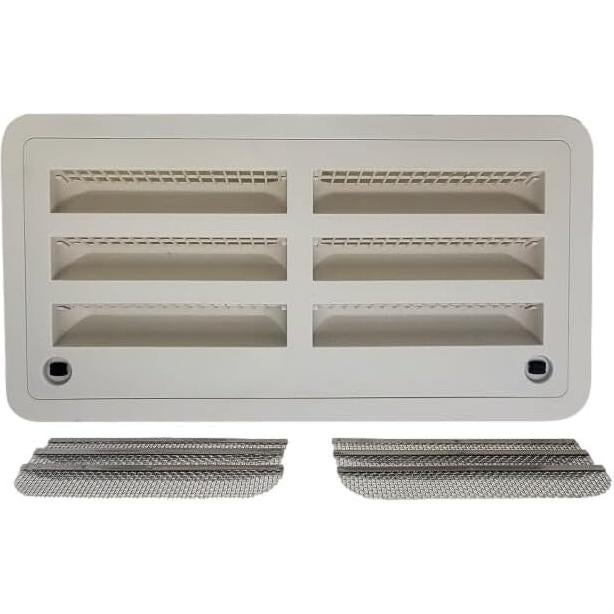 Rejilla Lateral para Refrigerador de RV 20" Blanca - Acceso Resistente