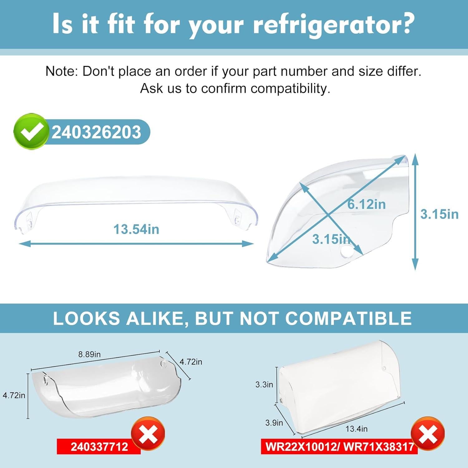 Puerta de Lácteos Garsoo 240326203 para Refrigeradores Frigidaire