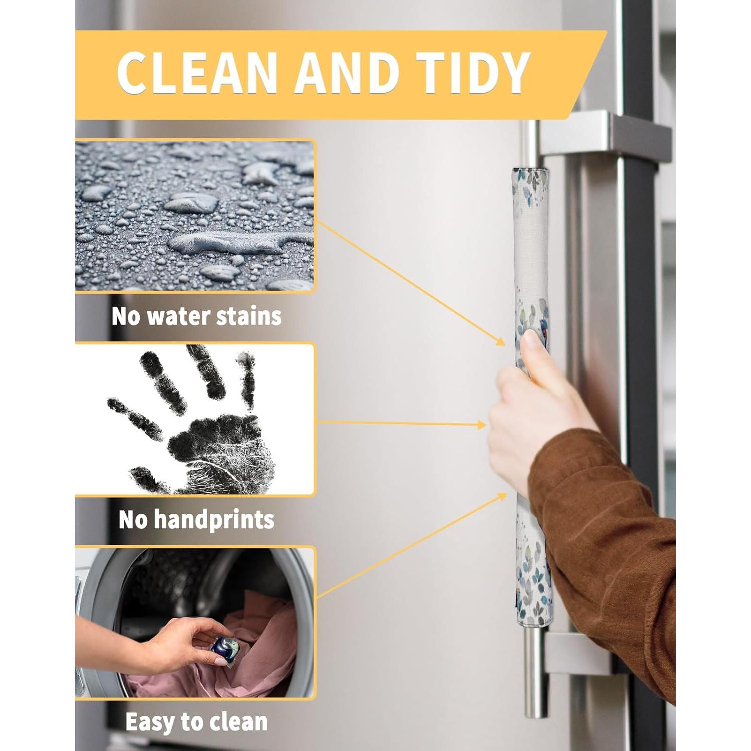 Cubiertas de Manijas de Refrigerador Homechoid Juego de 2 Azul