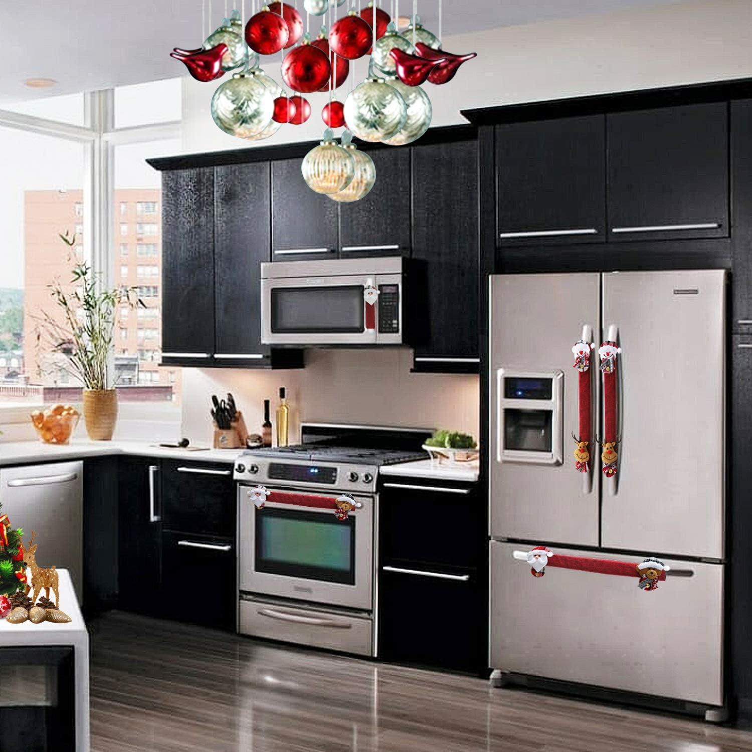 Cubiertas de Manijas de Refrigerador Mosoan Navidad 6 Pzas