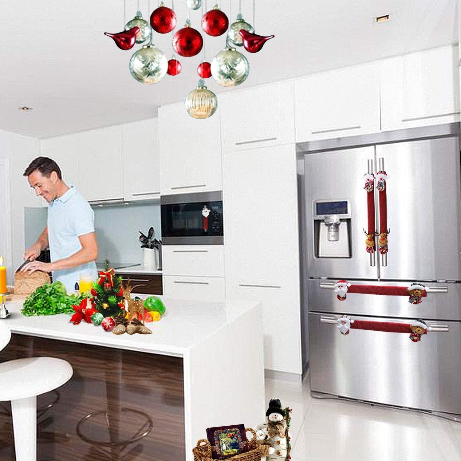 Cubiertas de Manijas de Refrigerador Mosoan Navidad 6 Pzas