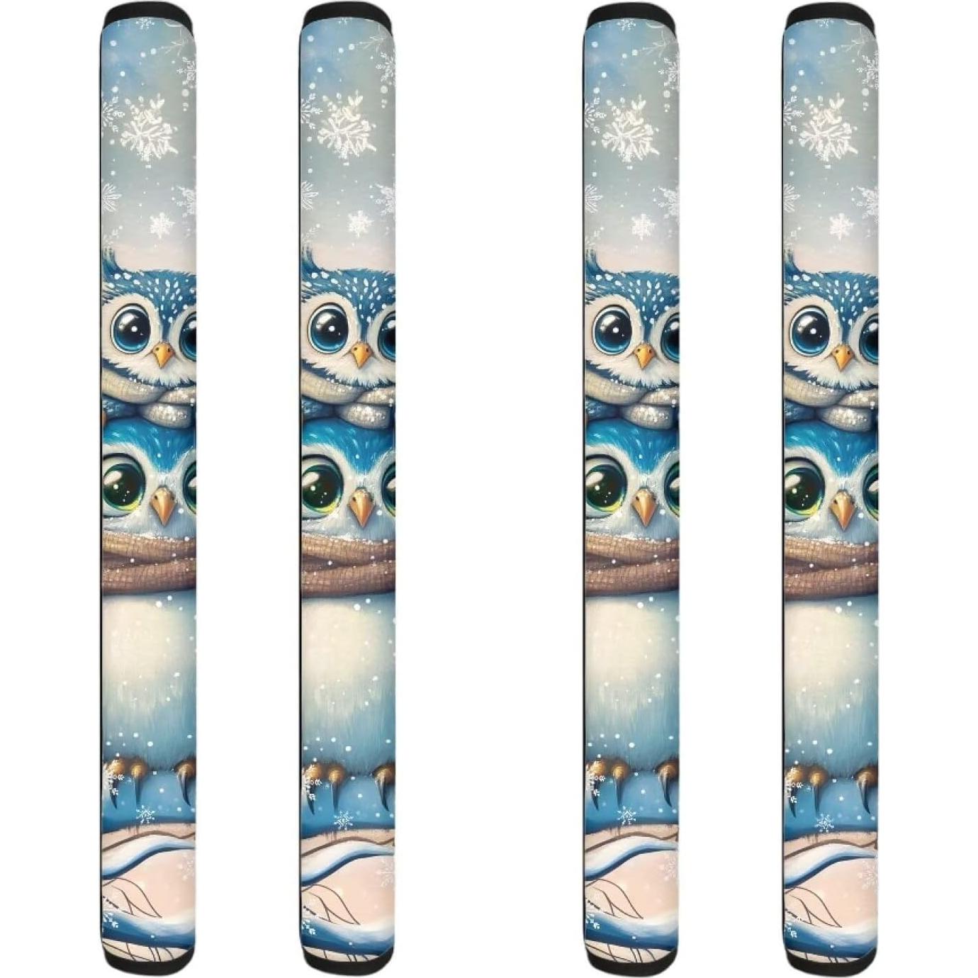 Juego de 2 fundas para manijas de refrigerador Suhoaziia - Diseño navideño