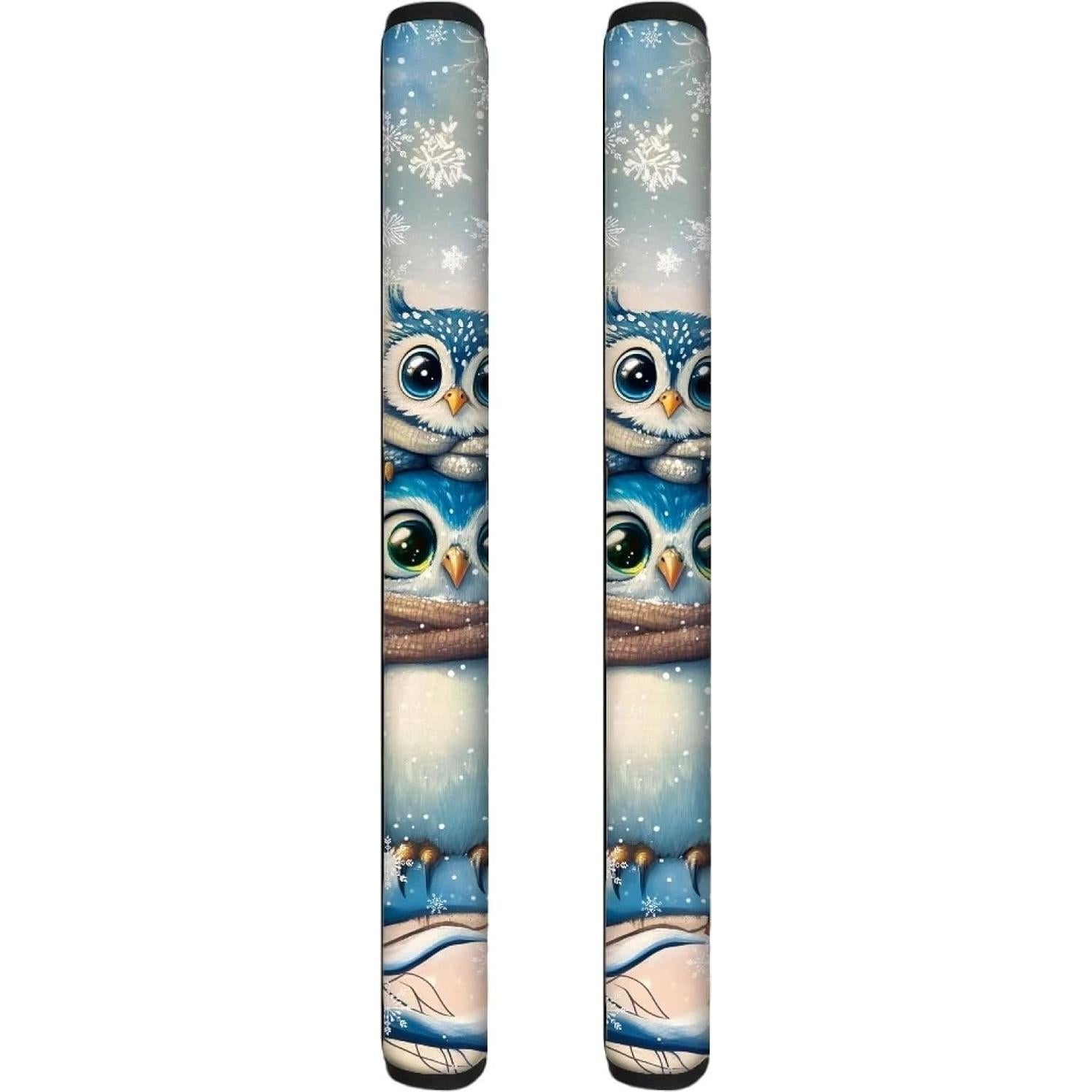 Juego de 2 fundas para manijas de refrigerador Suhoaziia - Diseño navideño