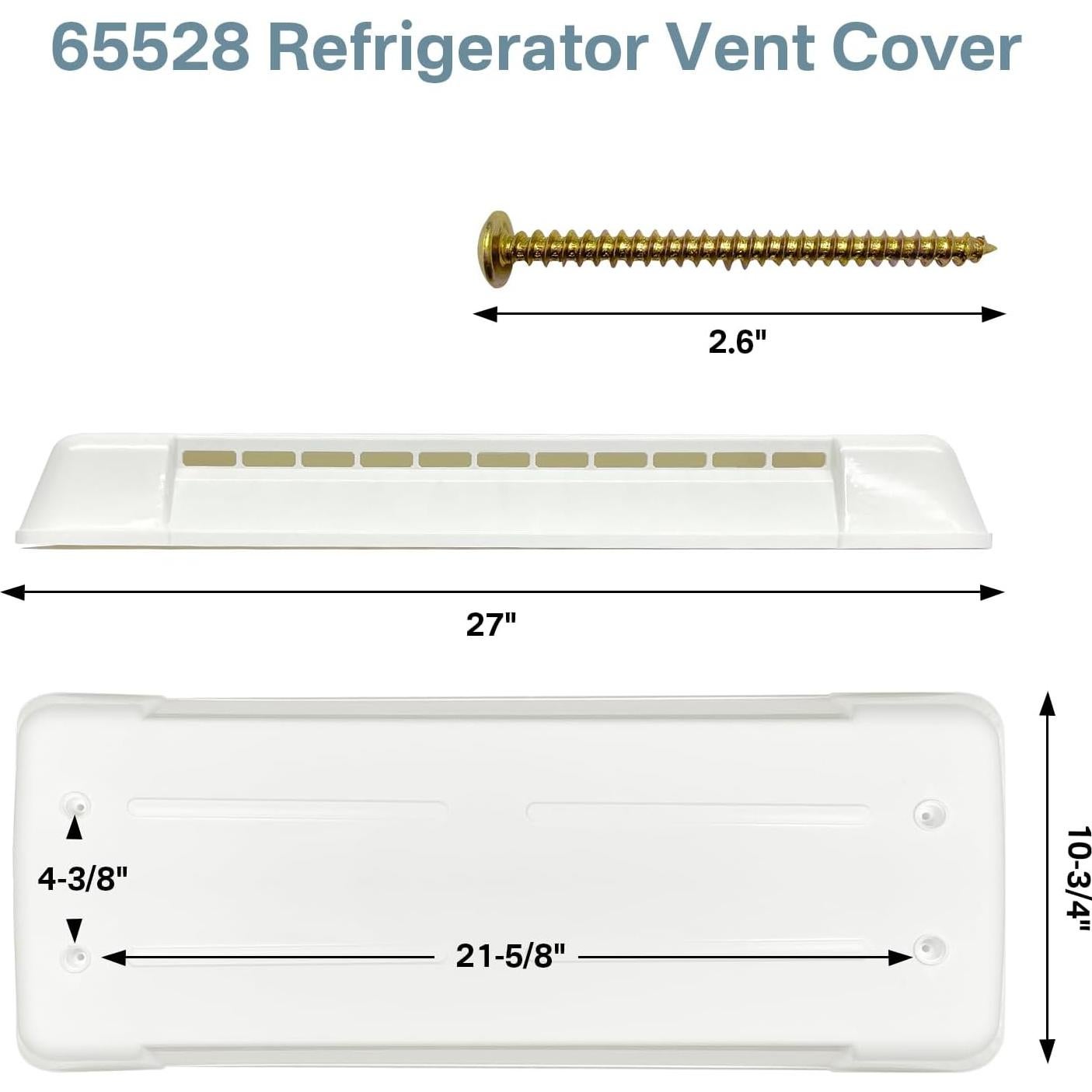 Tapa de Ventilación de Refrigerador Earthtec 65528 Blanca