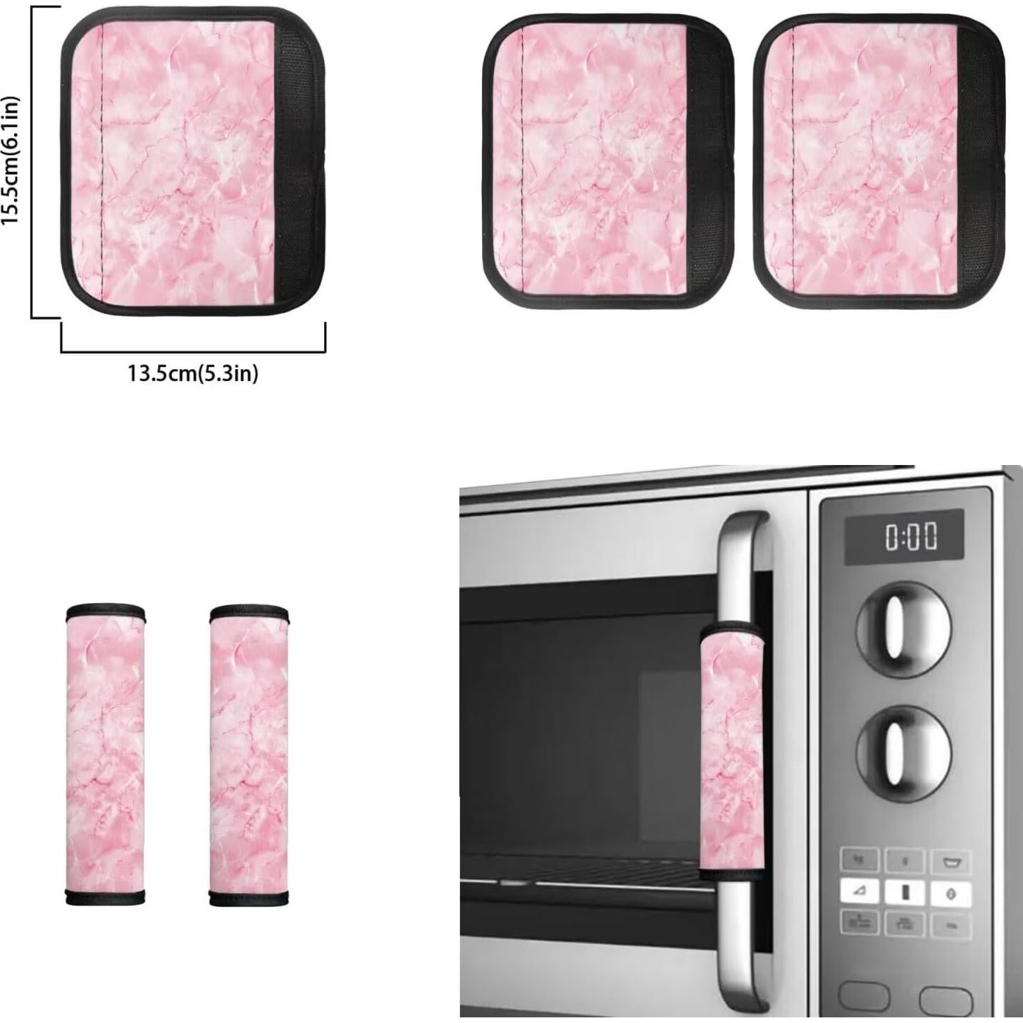 Cubiertas de Mango de Refrigerador Luarisgur Rosa 6 Piezas