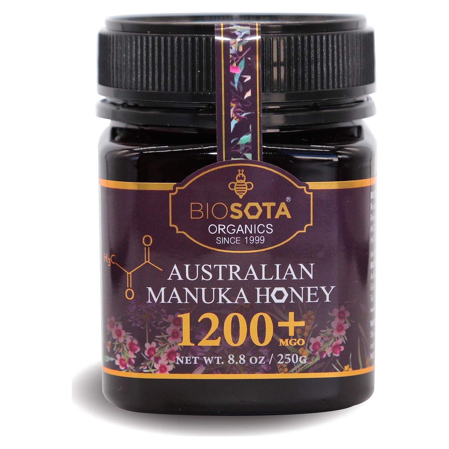 Miel de Manuka Orgánica Biosota MGO 1200+ 250g Cruda Australiana