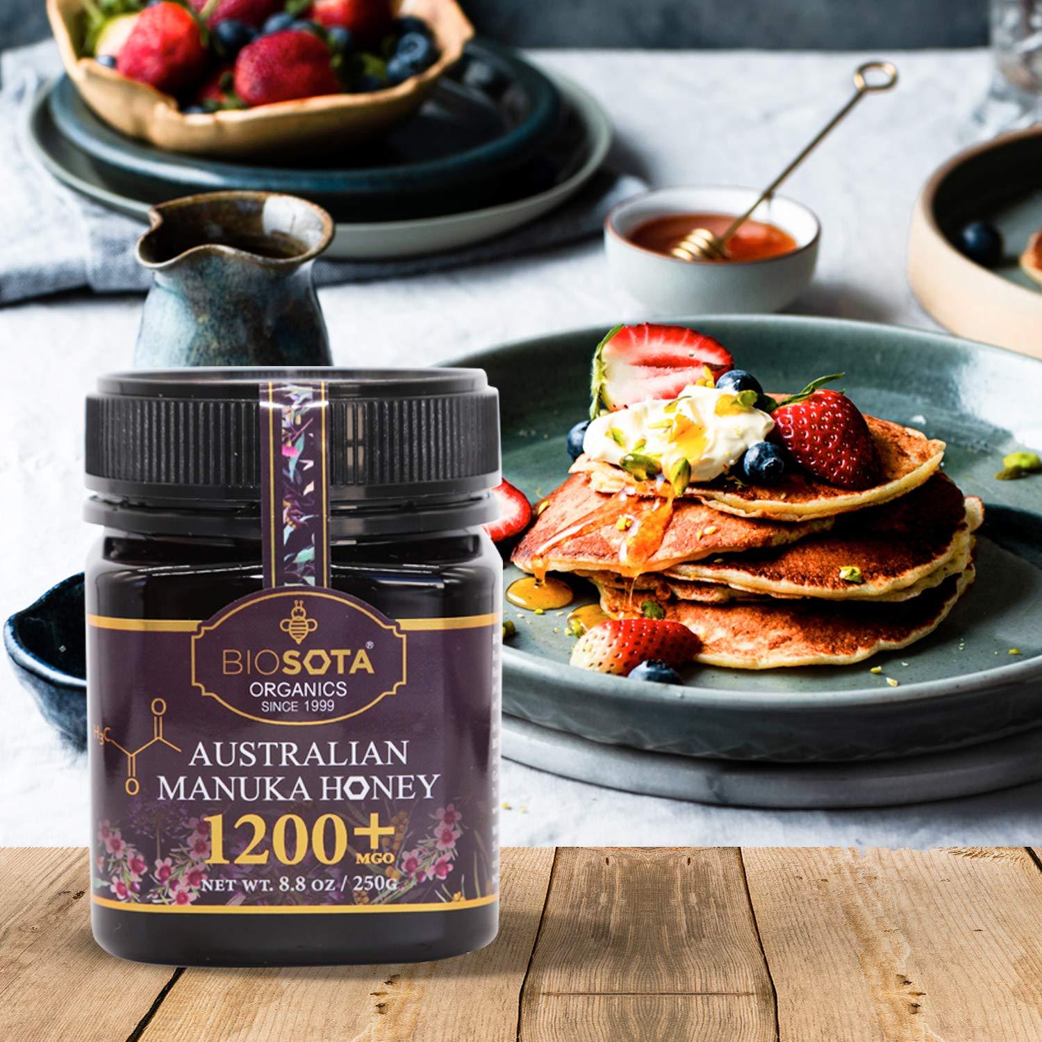 Miel de Manuka Orgánica Biosota MGO 1200+ 250g Cruda Australiana