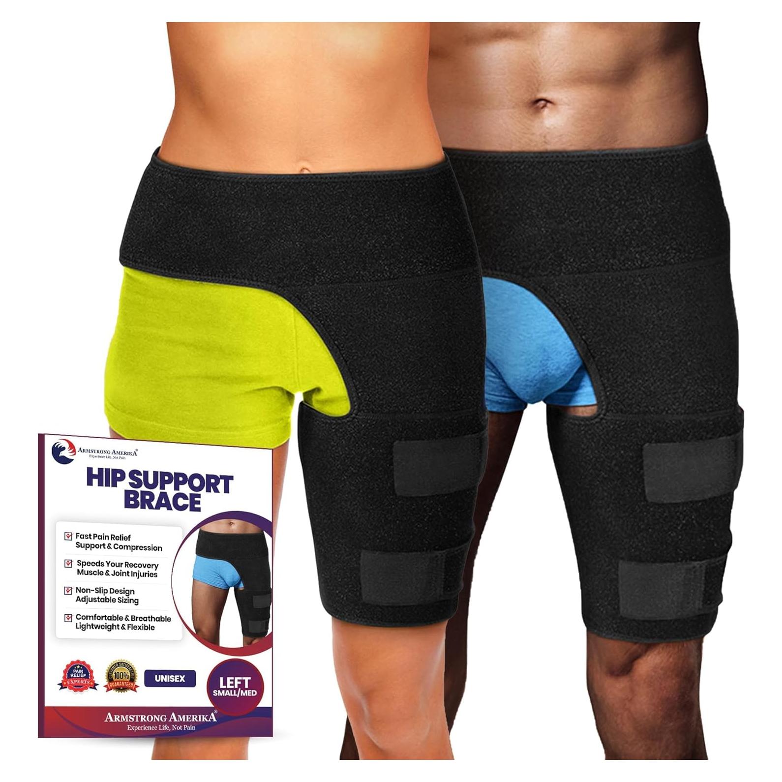 Faja de Compresión Ortopédica Armstrong América para Cadera y Muslo - Alivio Dolor Ciático - Talla Pequeña/Izquierda