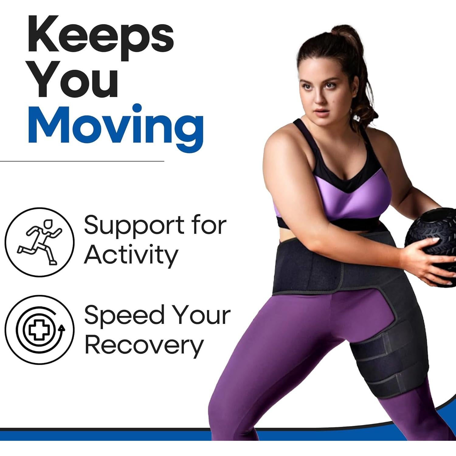 Faja de Compresión Ortopédica Armstrong América para Cadera y Muslo - Alivio Dolor Ciático - Talla Pequeña/Izquierda