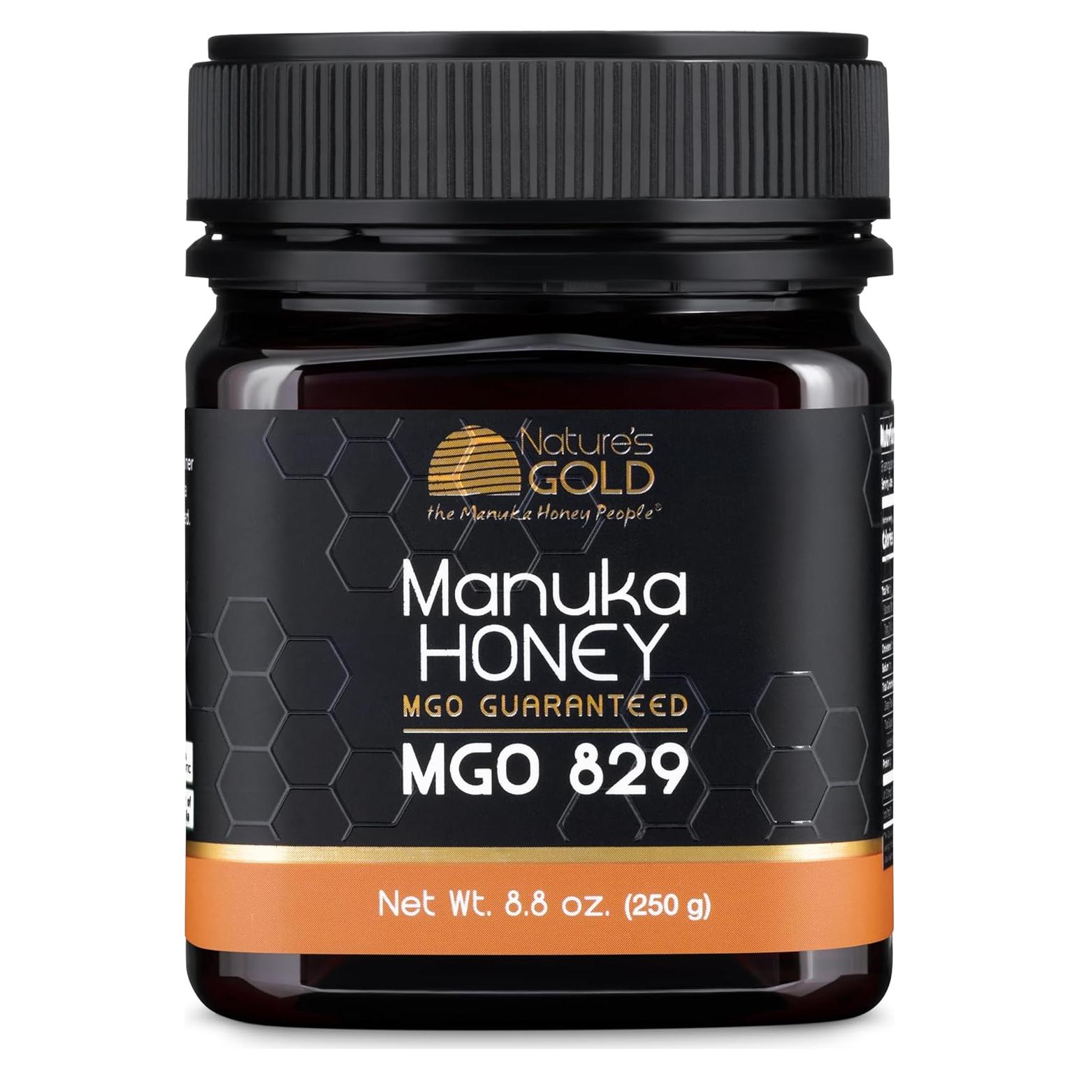 Miel Cruda de Manuka Nature's Gold MGO 829+ 249g Pura y Genuina