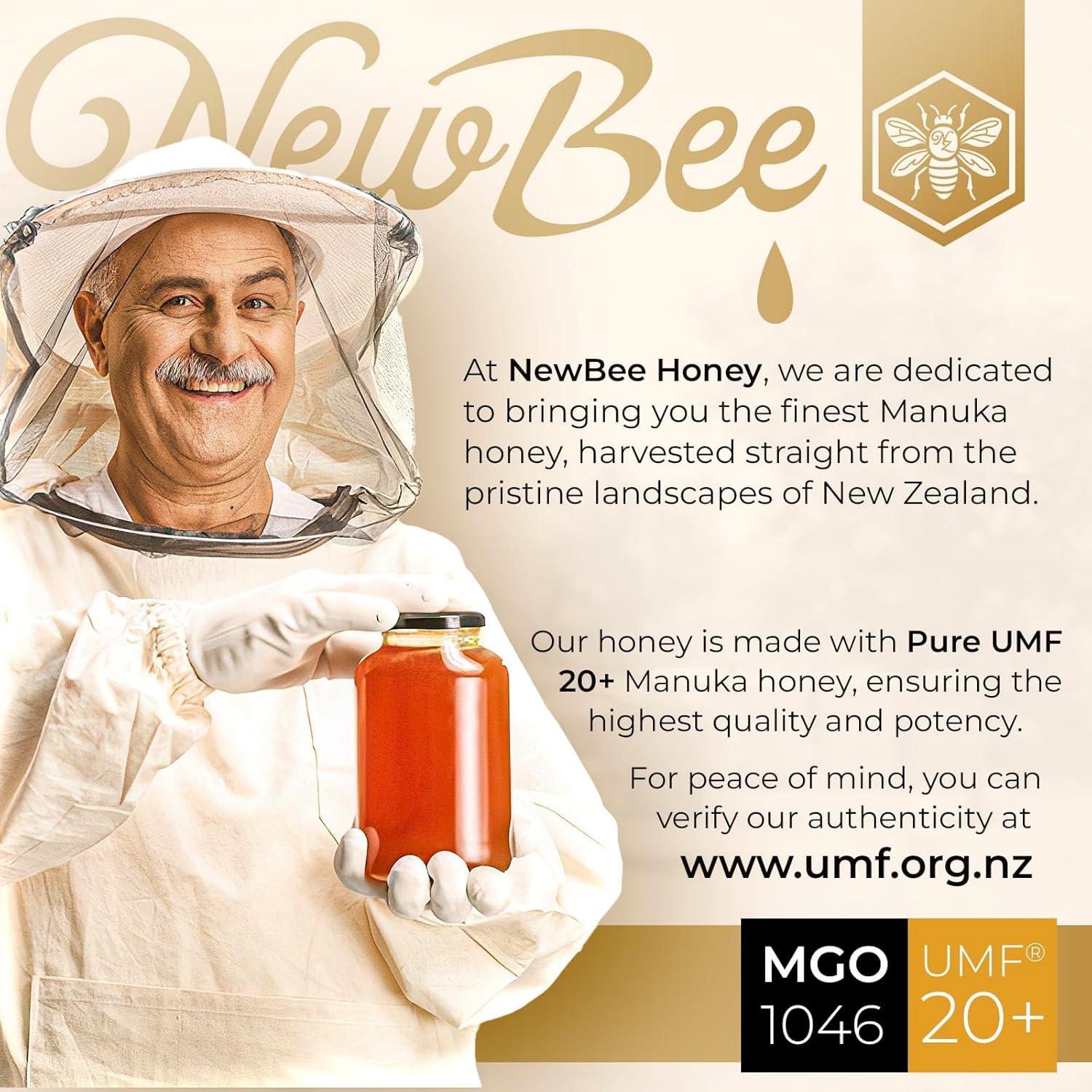 Pastillas de Miel de Manuka Newbee 16 Unidades UMF 20+ MGO 1046