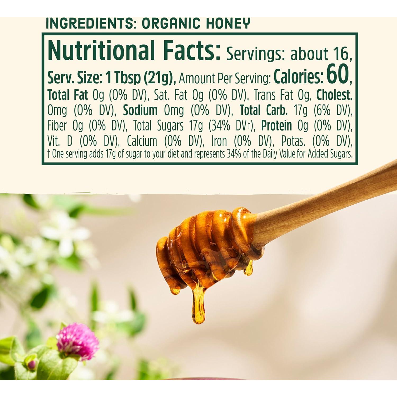 Miel Orgánica Cruda Local Hive 340g - 100% Pura y Sin Filtrar