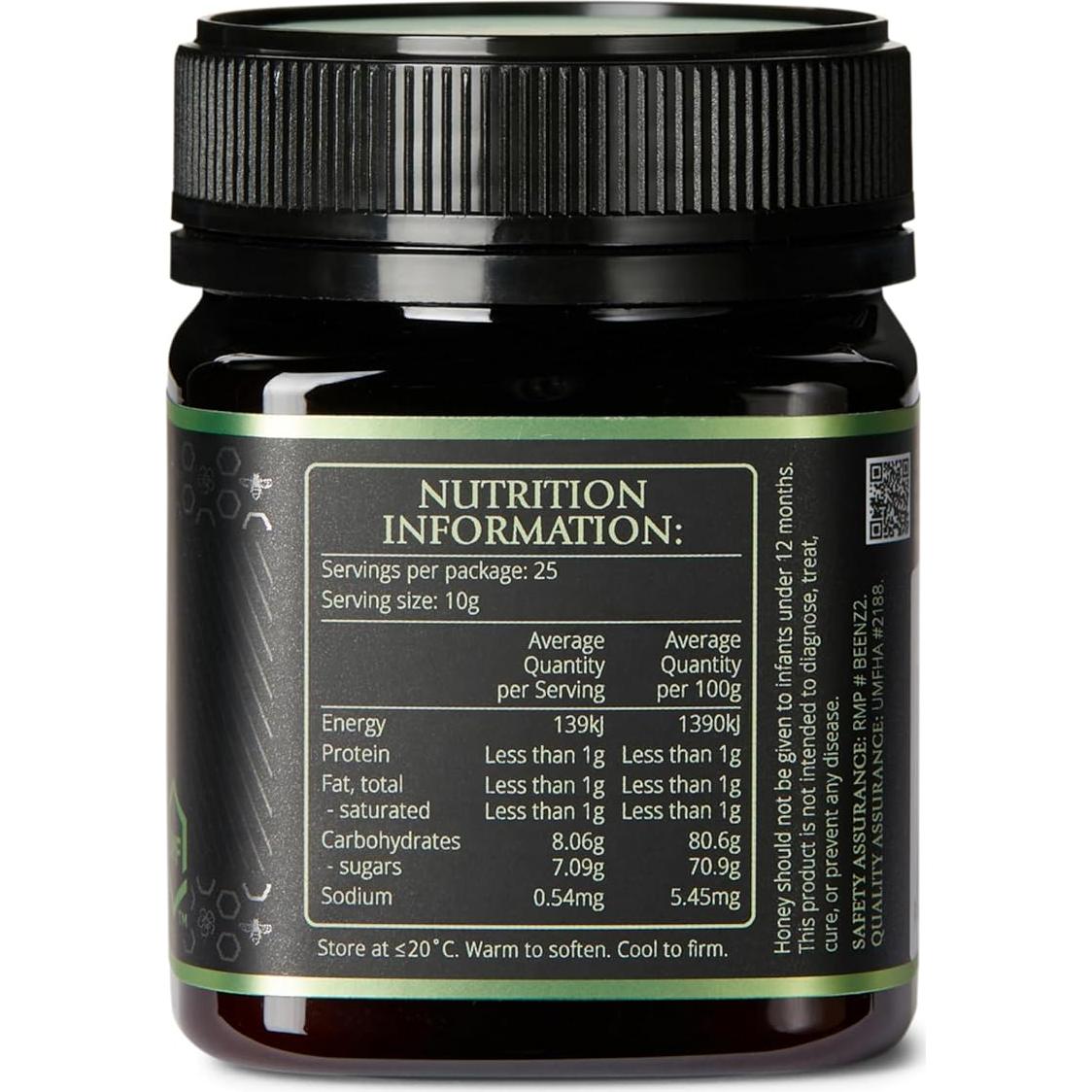 Miel de Manuka Cruda BeeNZ UMF 5+ 250g - Endulzante Natural