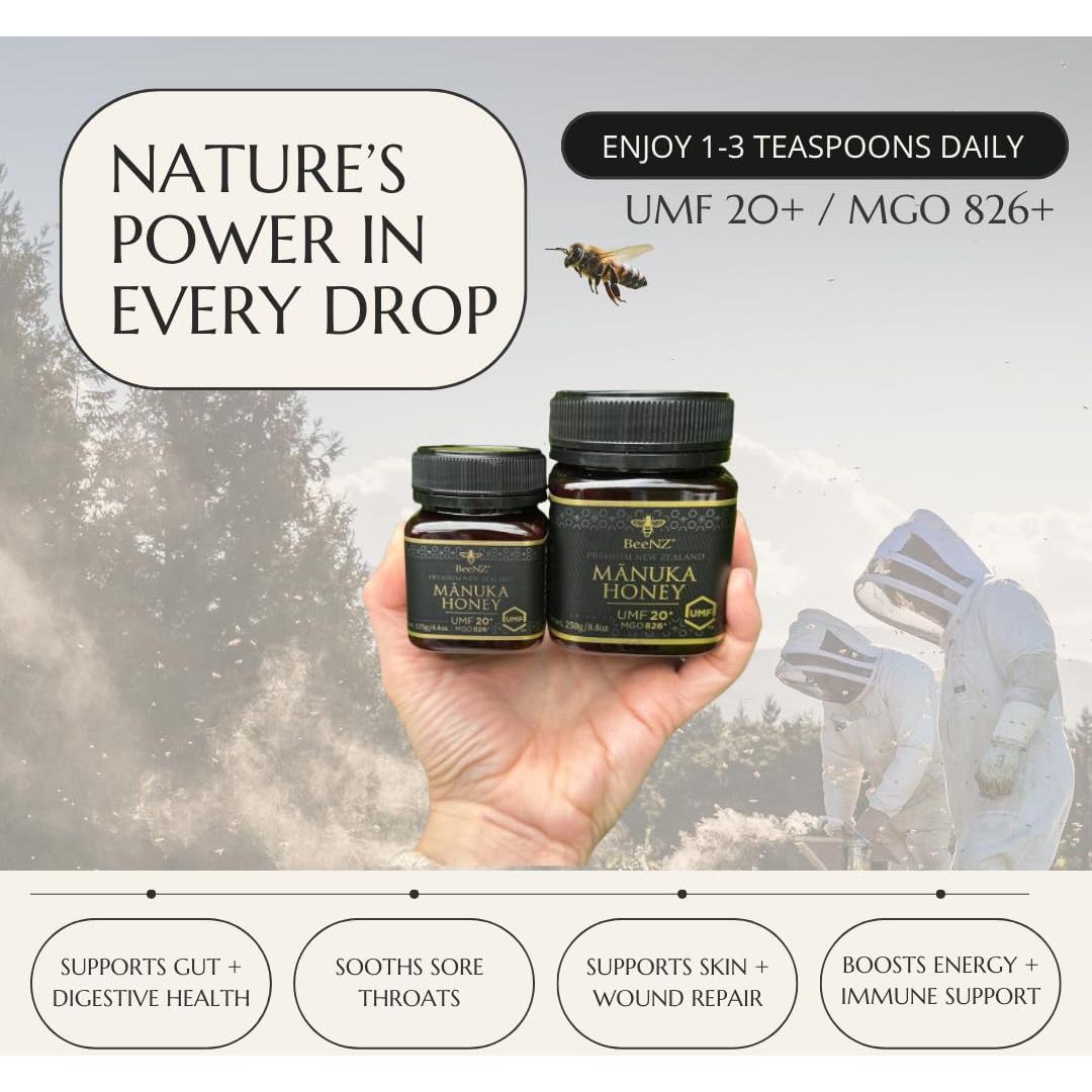Miel de Manuka Premium BeeNZ 125g UMF 20+ MGO 829+