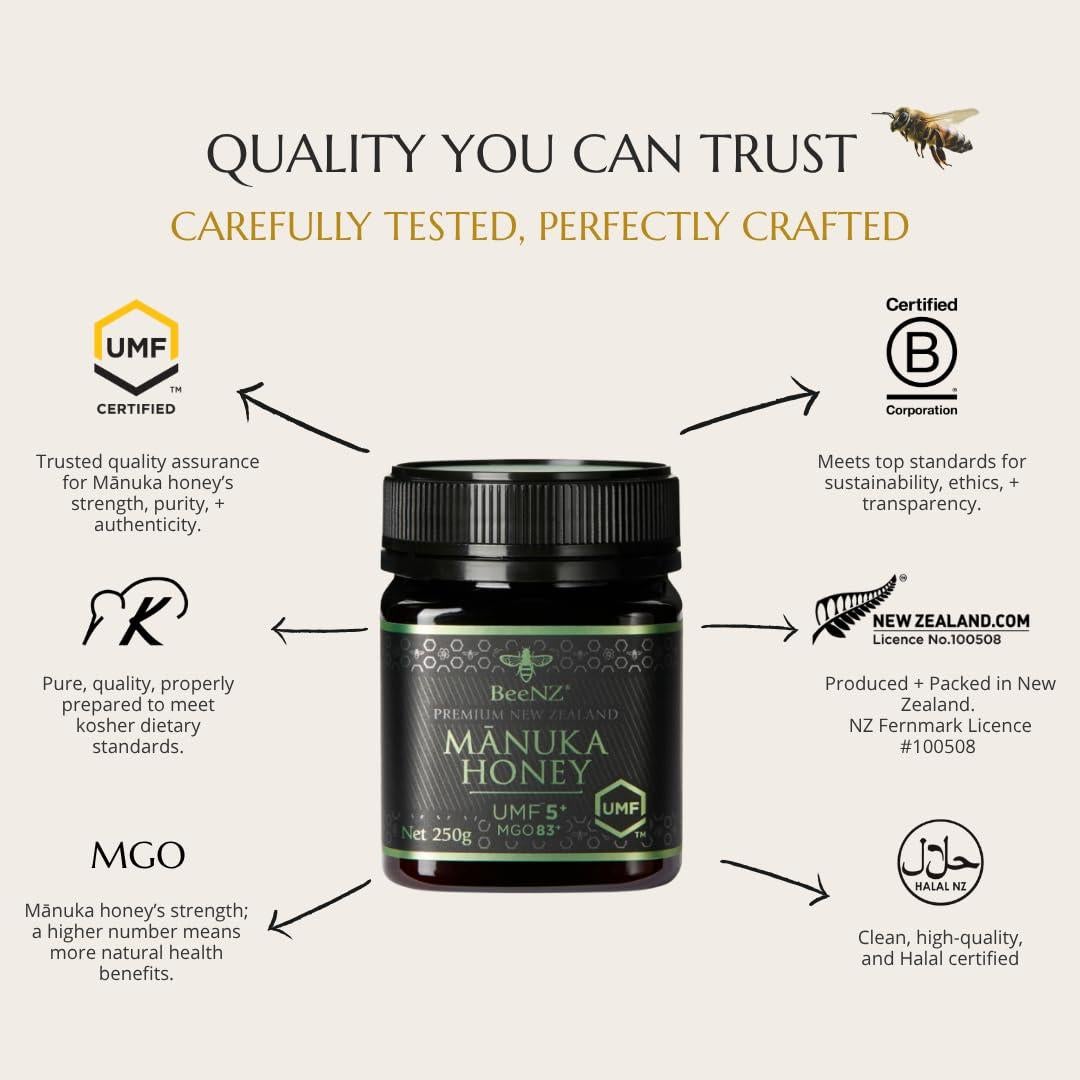 Miel de Manuka Premium BeeNZ 125g UMF 20+ MGO 829+
