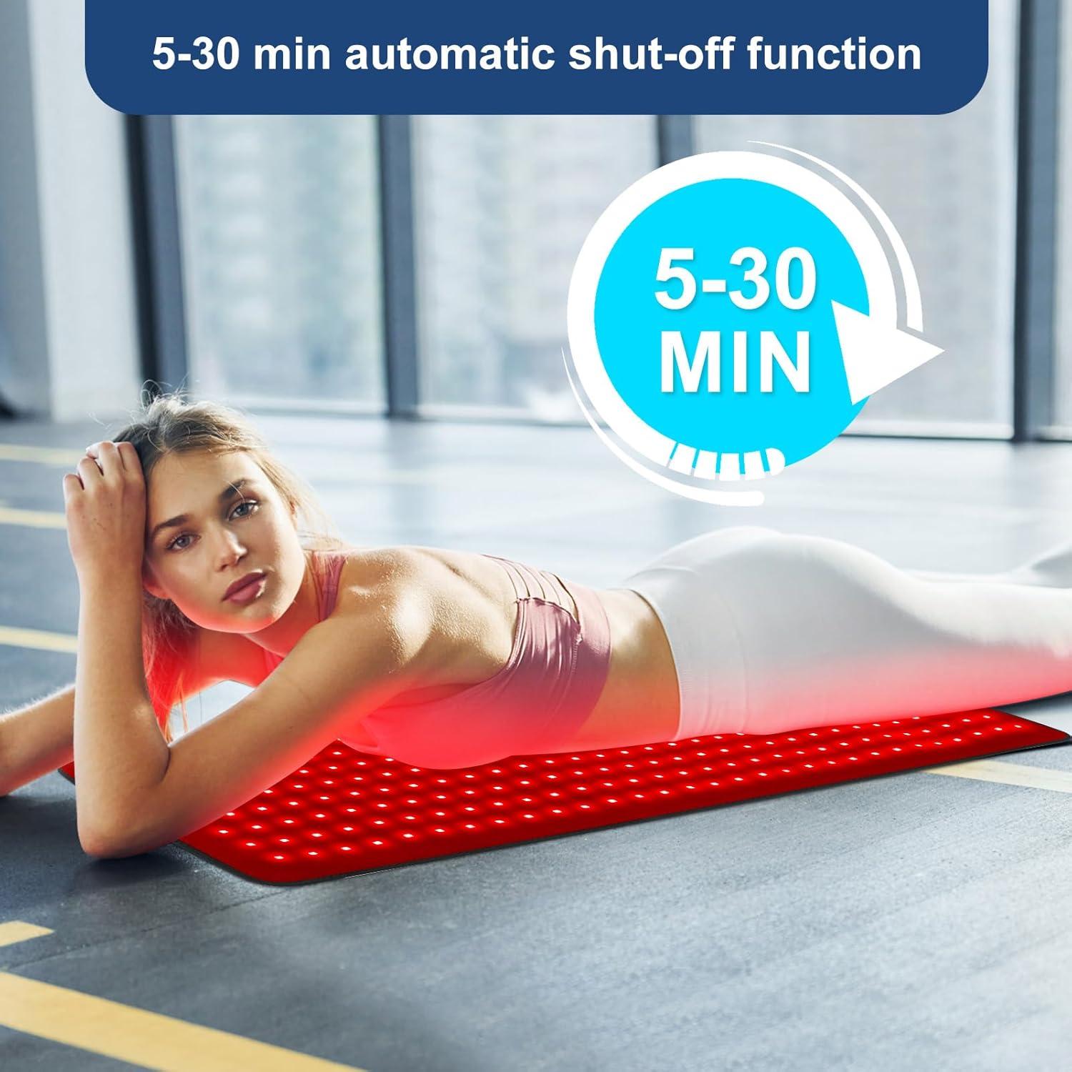 Almohadilla de Terapia de Luz Roja SZDGGZ 80x30cm Alivio Dolor