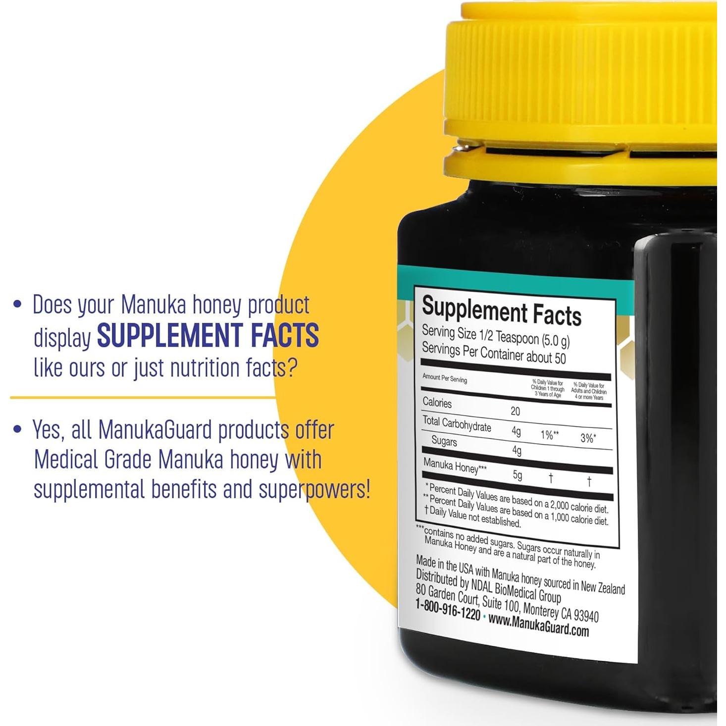 Miel de ManukaGuard MGO 400+ 248g | Miel Sanadora de Nueva Zelanda