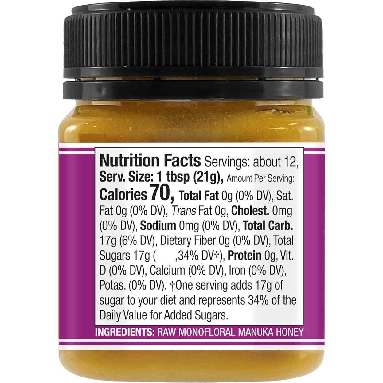 Miel Manuka Cruda Wedderspoon 1100+ MGO 250 g Nueva Zelanda