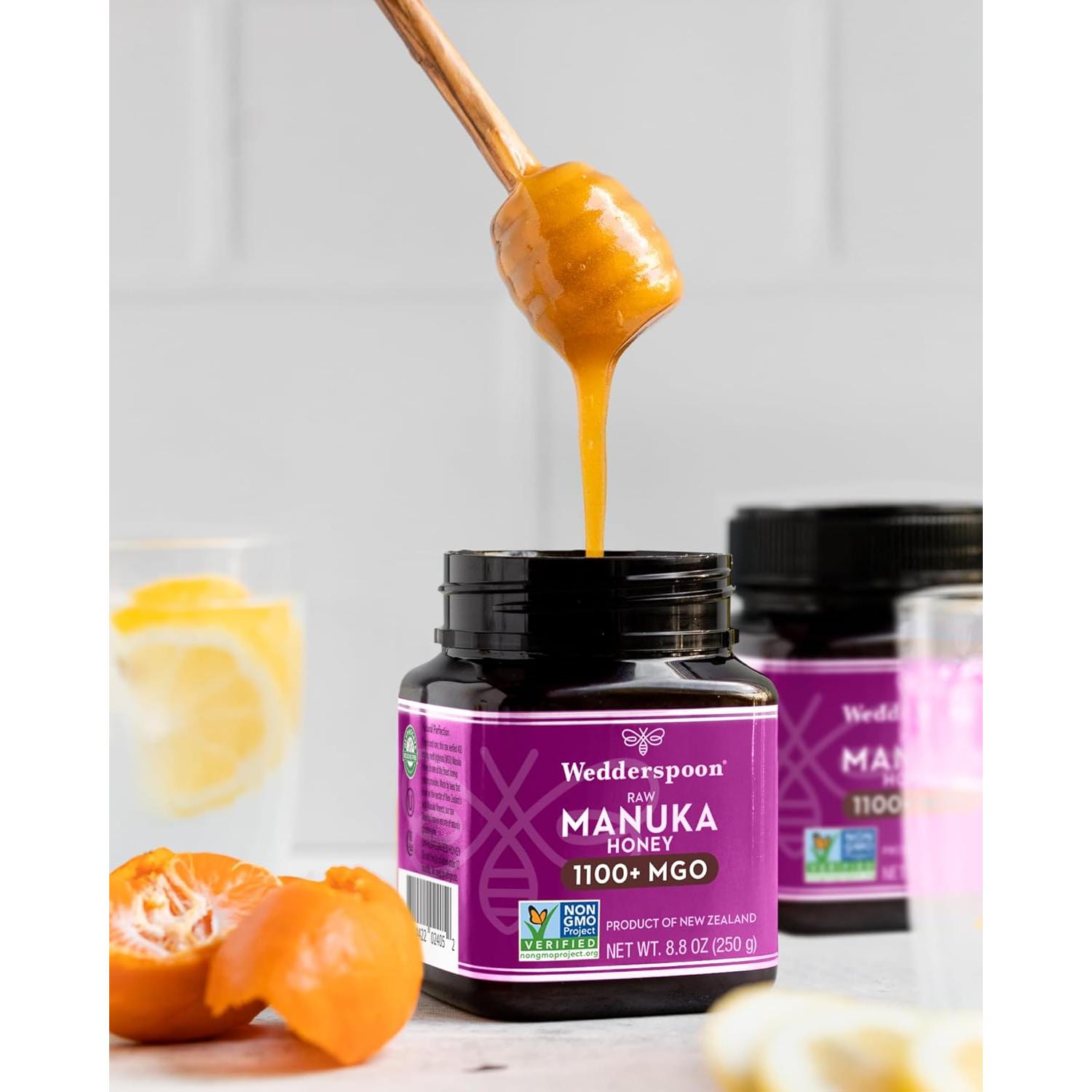 Miel Manuka Cruda Wedderspoon 1100+ MGO 250 g Nueva Zelanda