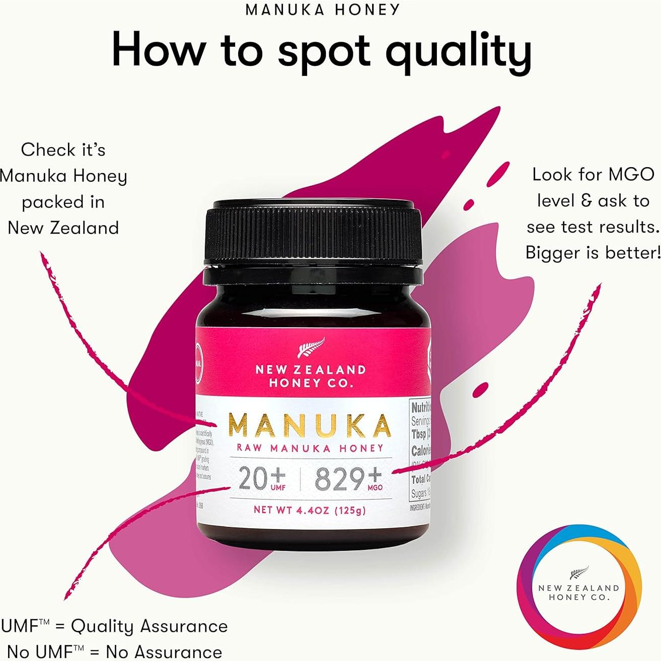 Miel Cruda de Manuka UMF 20+ New Zealand Honey Co. 125g