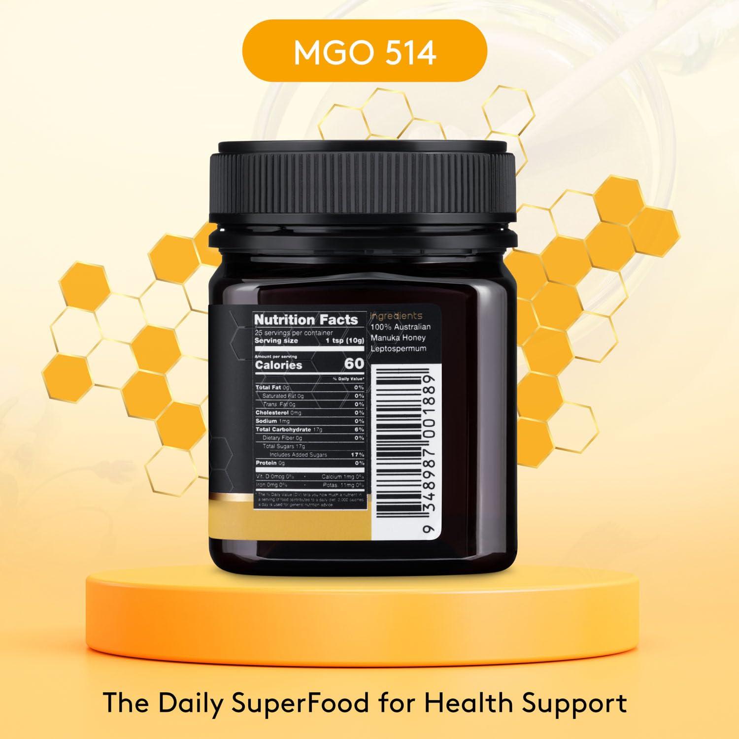 Miel Cruda de Manuka Nature's Gold MGO 514+ 249g Pura Australiana