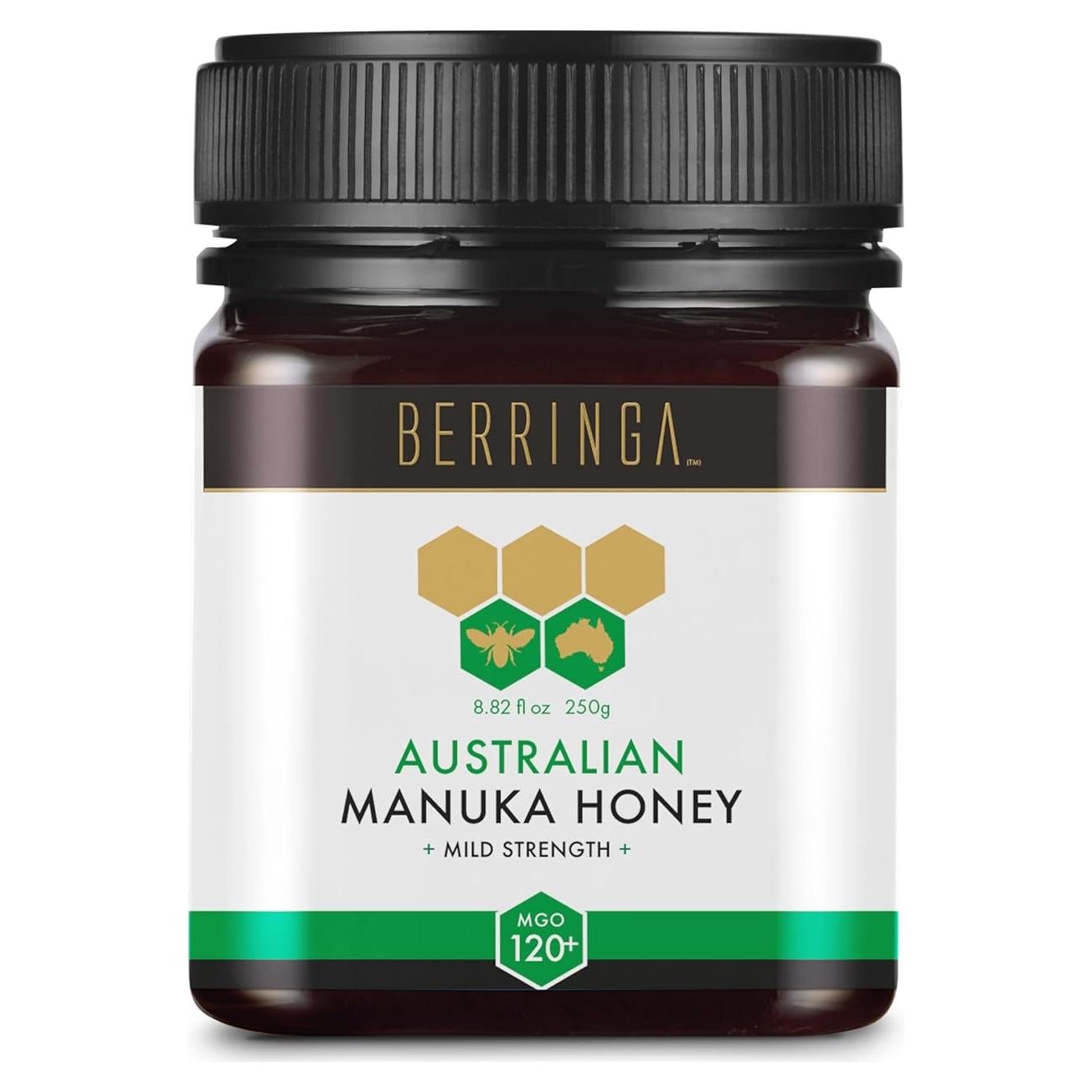 Miel de Manuka Berringa 250g MGO 120+ Cruda y Sin Filtrar