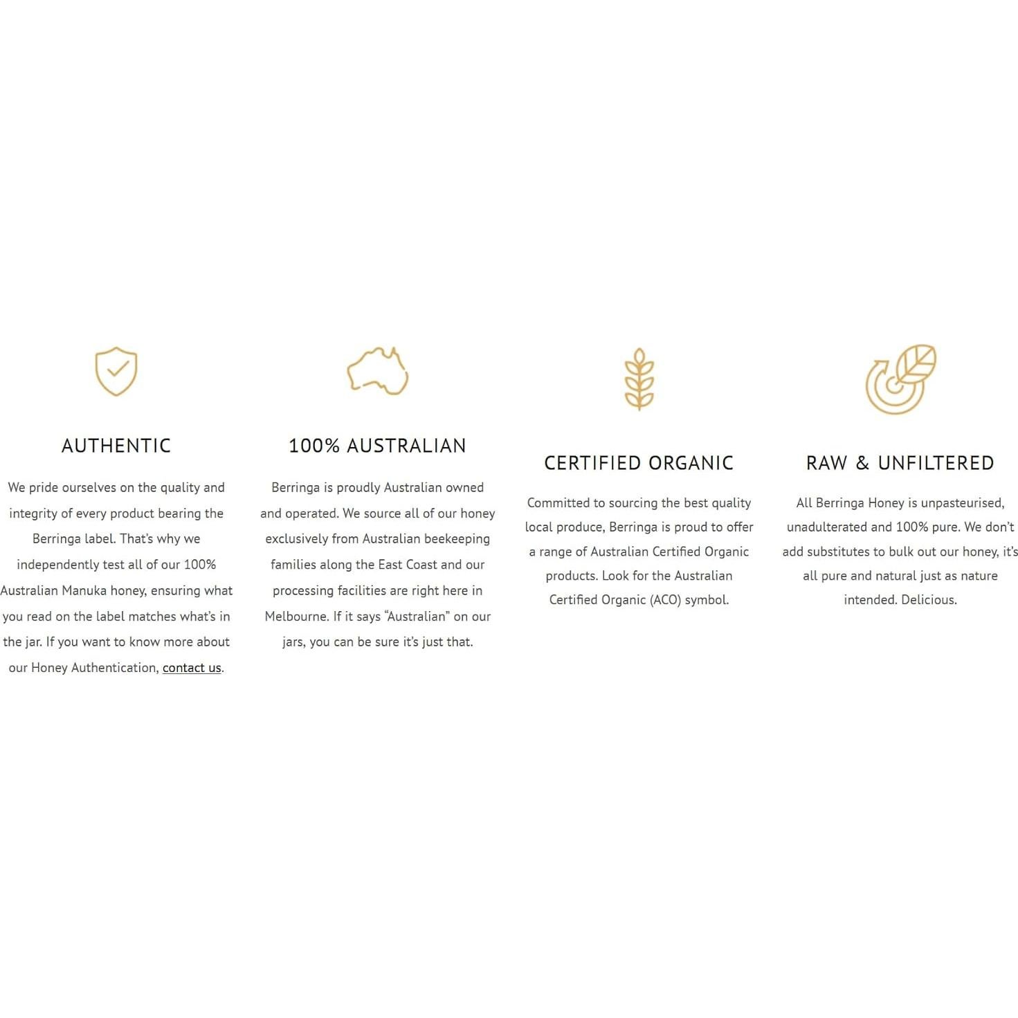 Miel de Manuka Berringa 250g MGO 120+ Cruda y Sin Filtrar