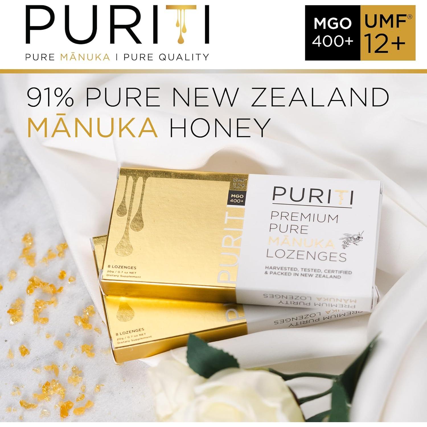 Caramelos de Miel de Manuka PURITI 16 Unidades Sin Azúcar