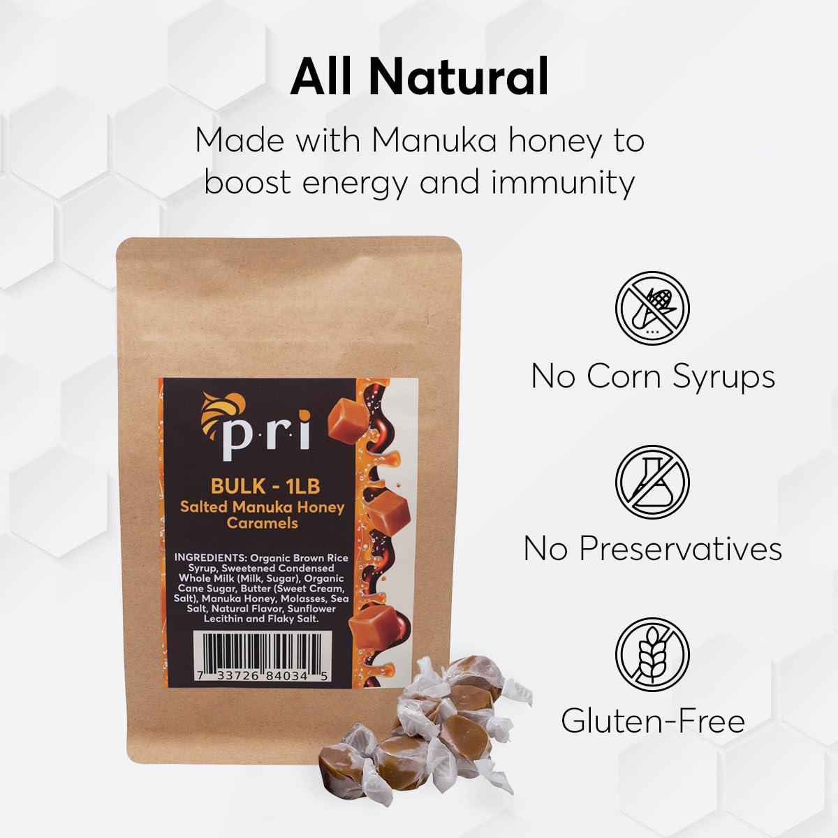 Caramelos Salados de Miel de Manuka PRI 0.45kg Naturales