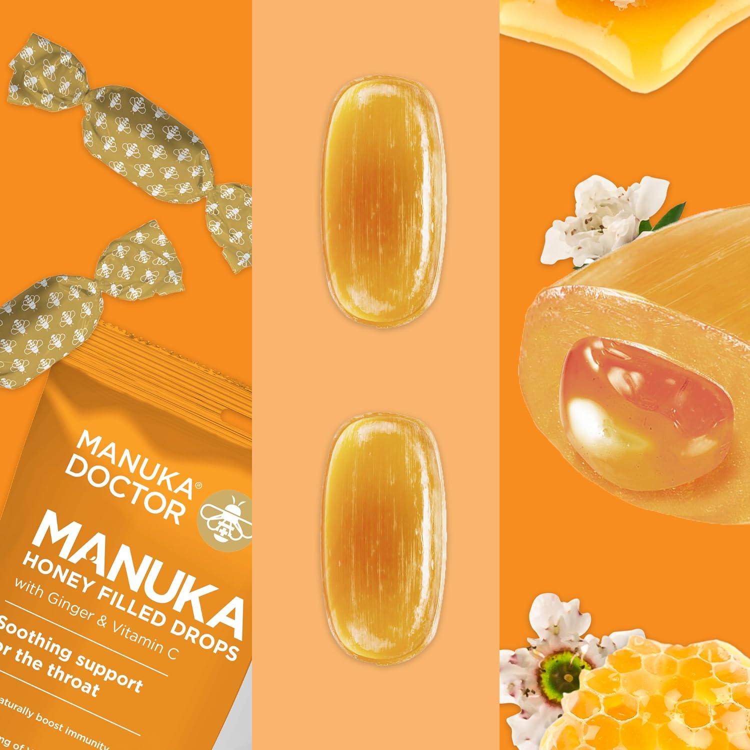 Pastillas para la Tos Manuka Doctor con Jengibre y Vitamina C - 30 Unidades